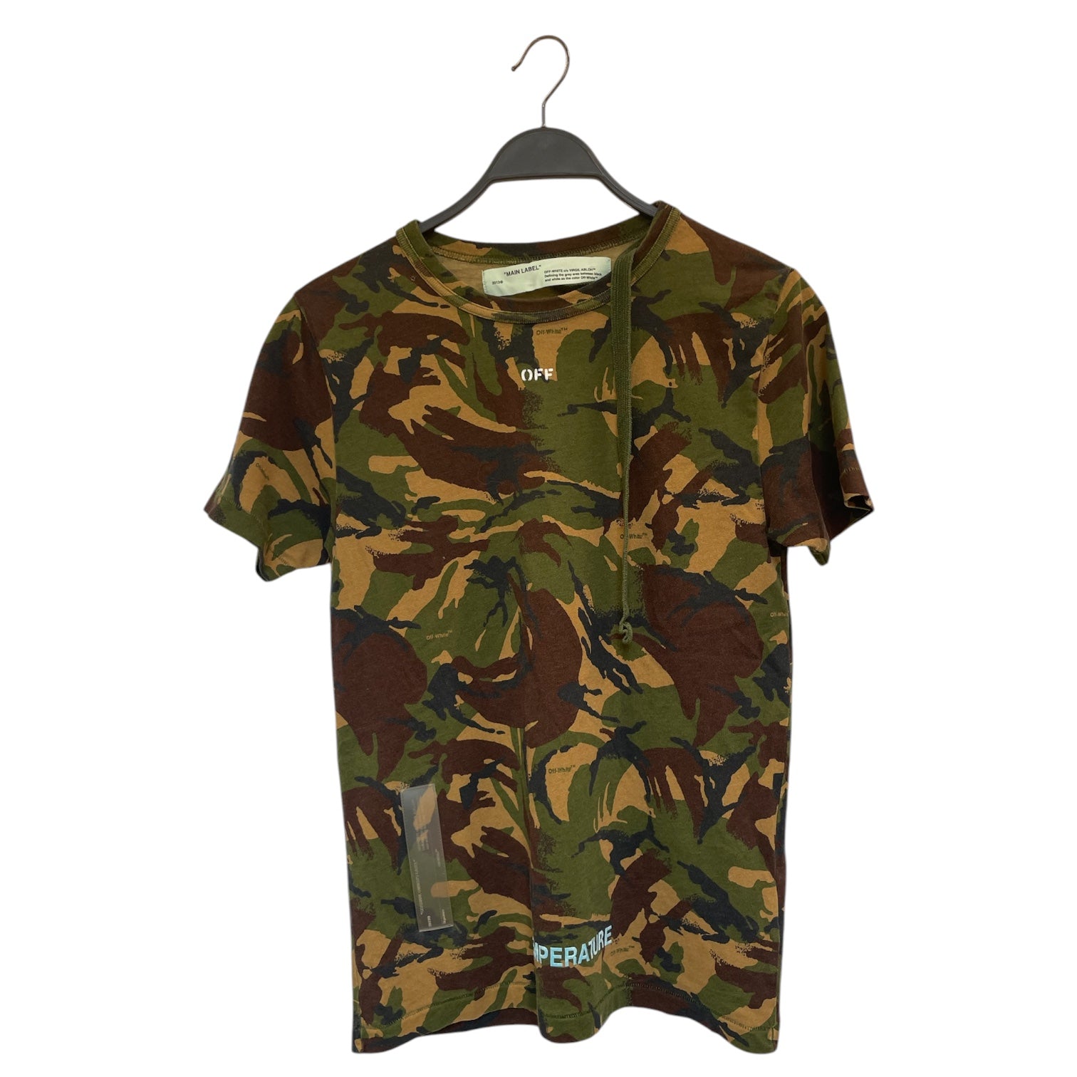 OFF-WHITE/T-Shirt/XS/Cotton/GRN/Camouflage/BRW/GRN/BLACK CAMO view 1