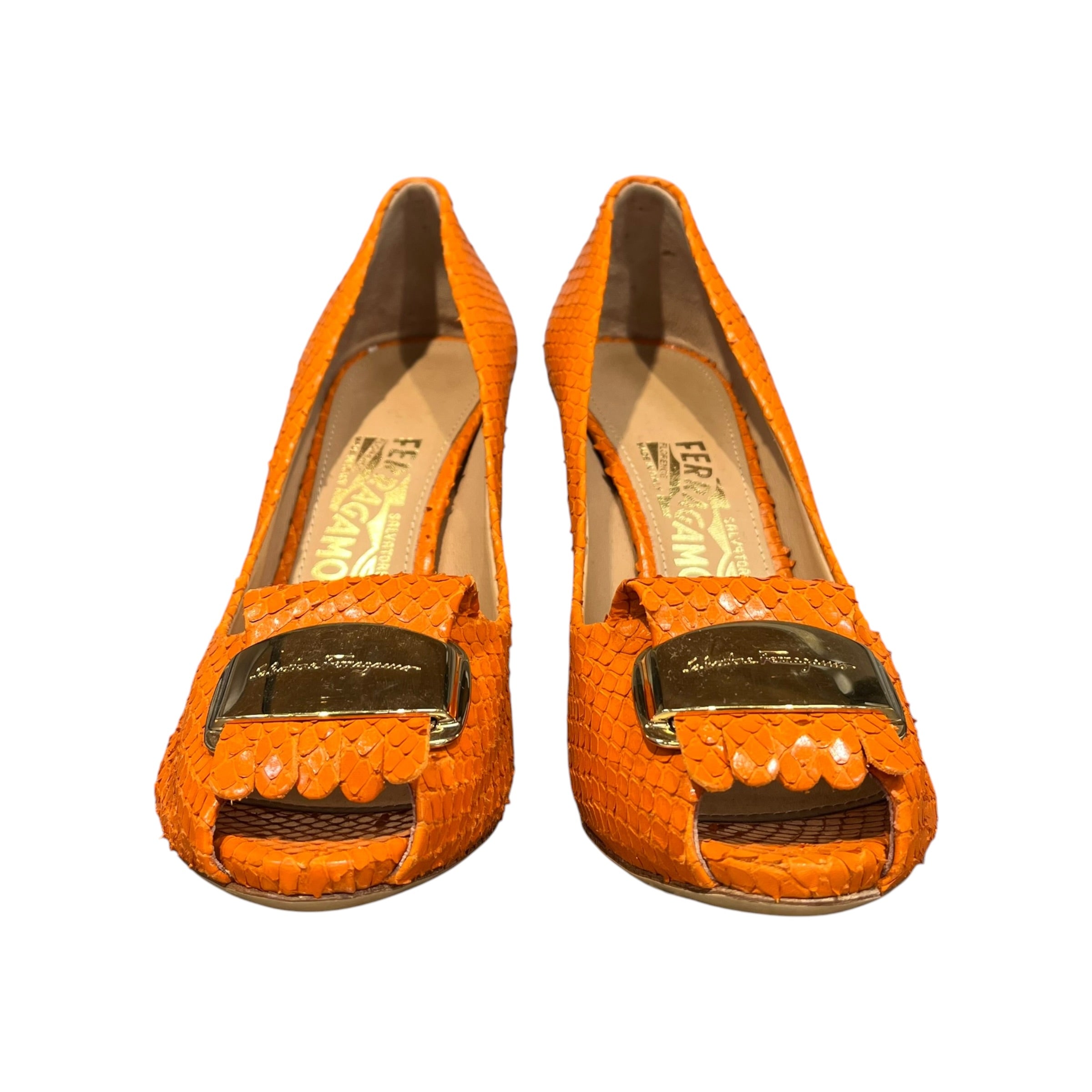 Salvatore Ferragamo/Heels/US 9/Leather/ORN/python view 3