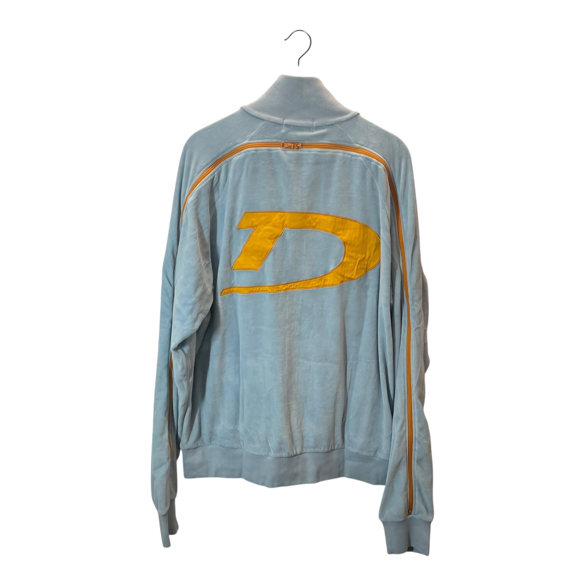 DENIM TEARS/Fleece Jkt/XXL/Velour/BLU/Graphic/ZIPPER DOWN SLEEVES BACK LOGO view 2