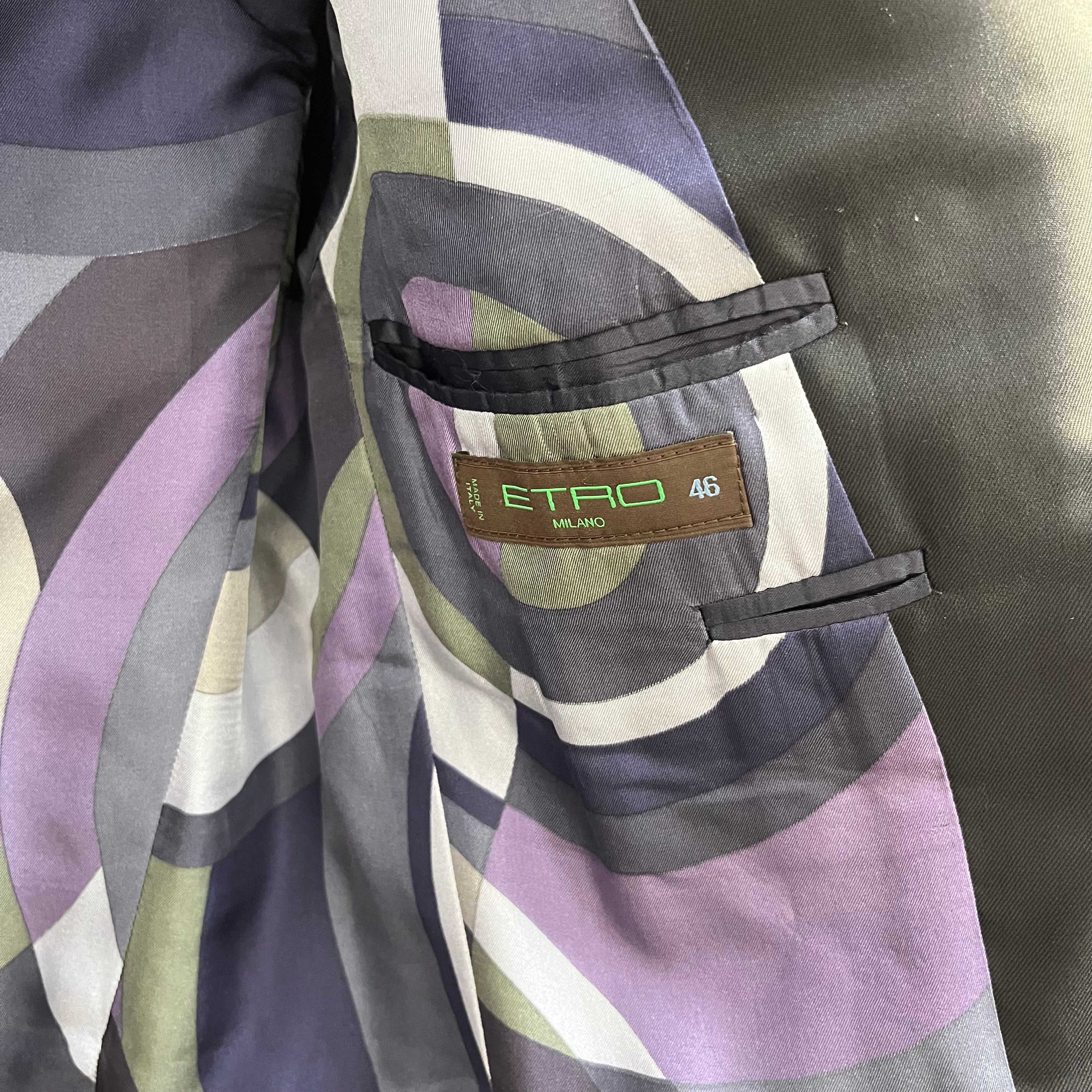 ETRO/Tailored Jkt/46/Wool/NVY/NAVY BLAZER view 9