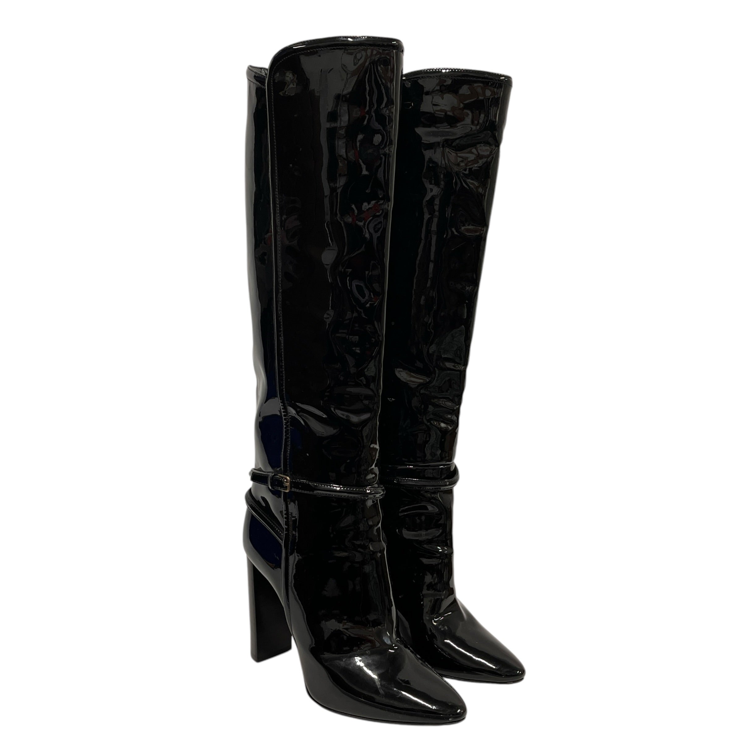 YVES SAINT LAURENT/Biker Boots/EU 38.5/Leather/BLK/ view 1
