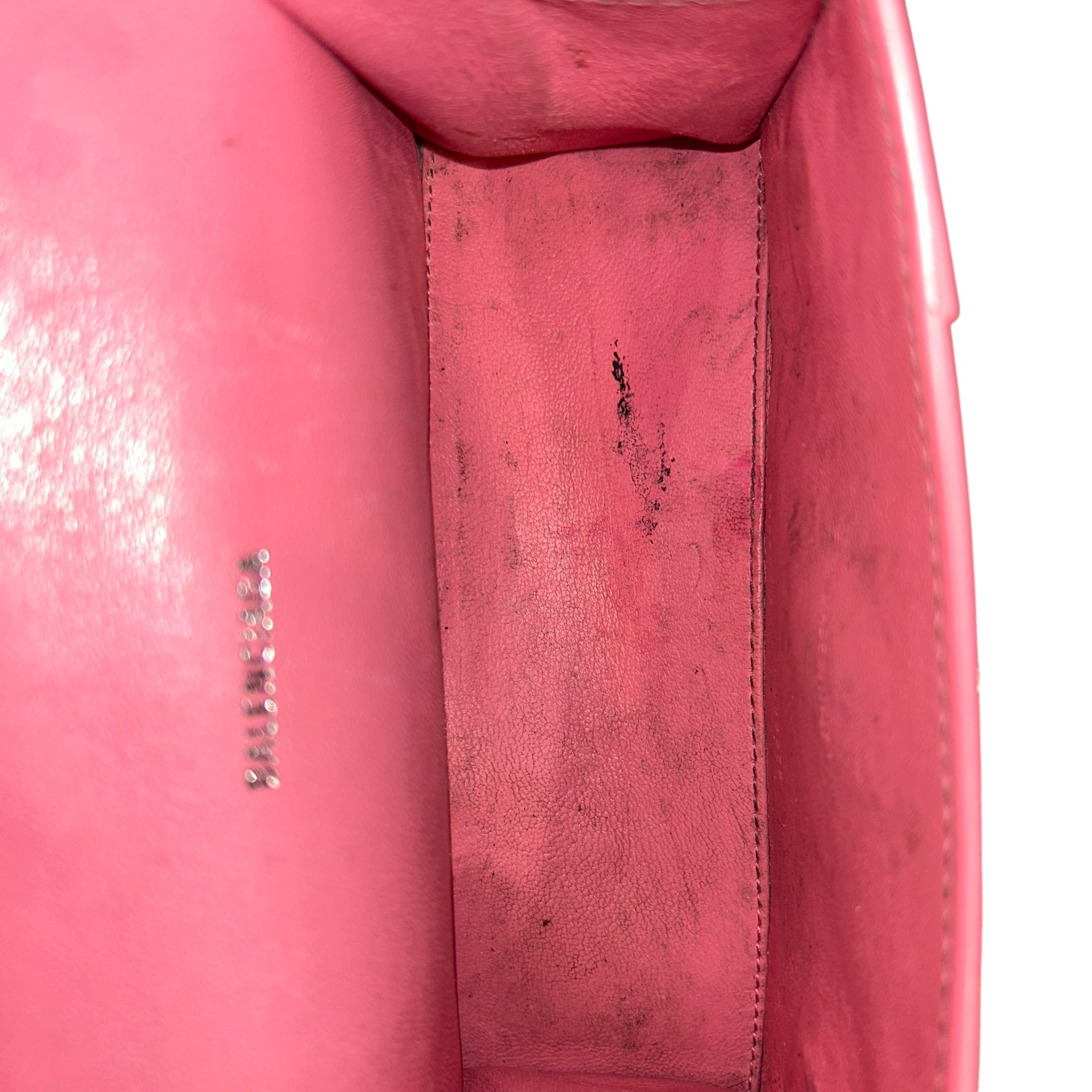 BALENCIAGA/Hand Bag/Leather/PNK/HOURGLASS RHINESTONE view 4