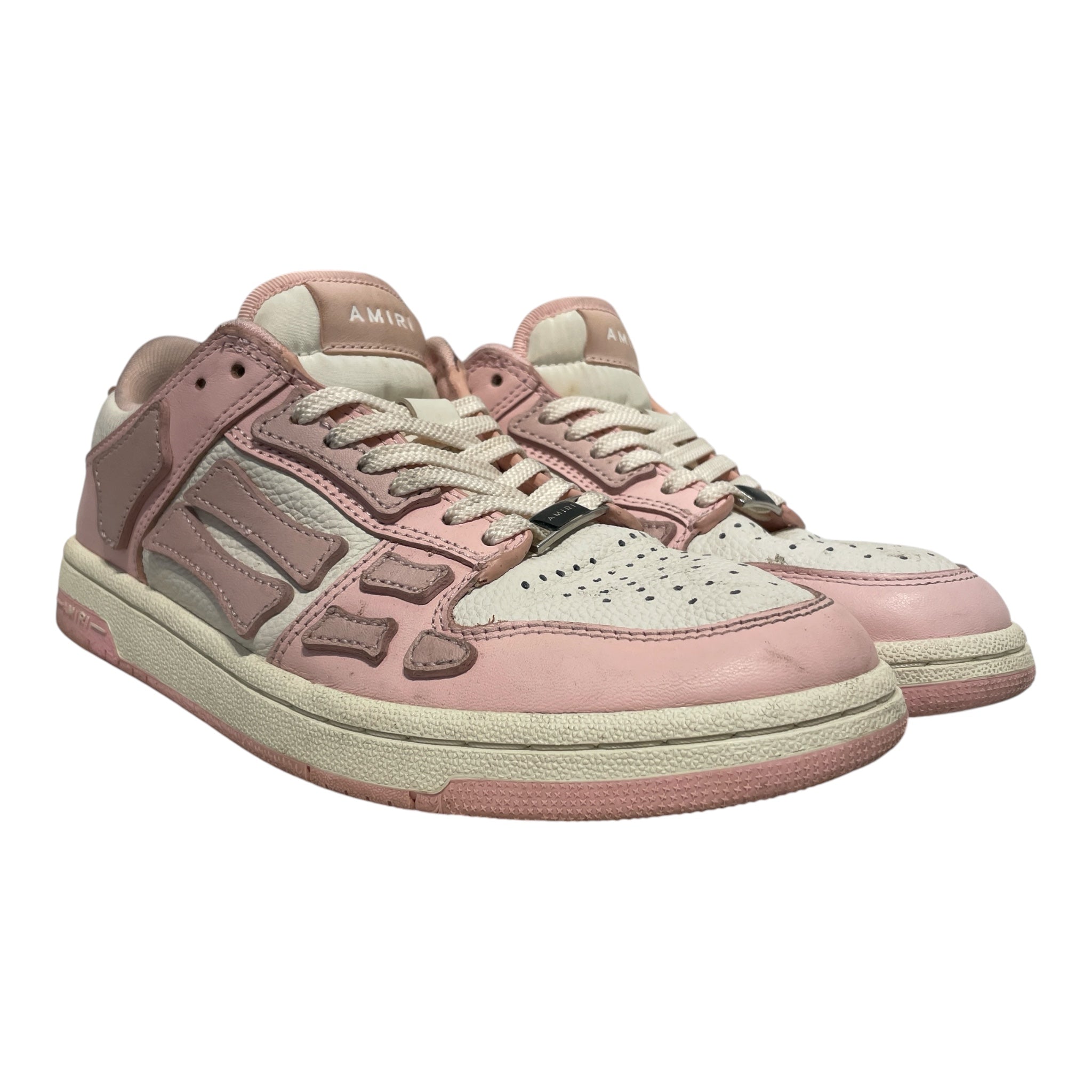 AMIRI/Low-Sneakers/US 7/Leather/PNK/skel top low view 1