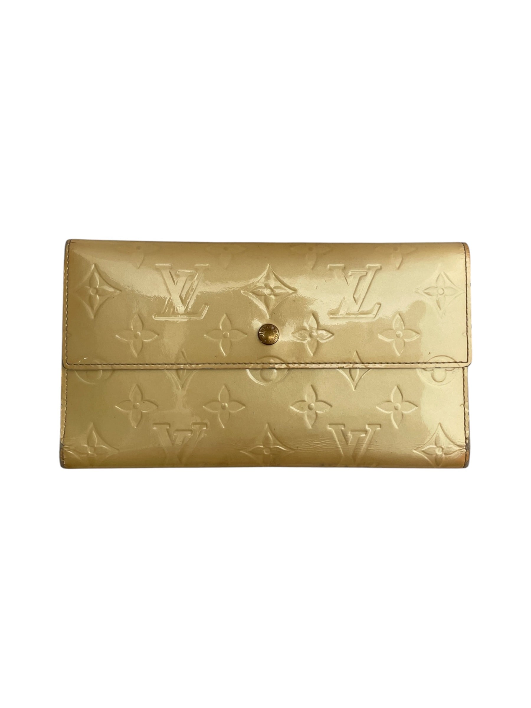 LOUIS VUITTON/Trifold Wallet/Monogram/GLD/L's/PATENT LEATHER view 1