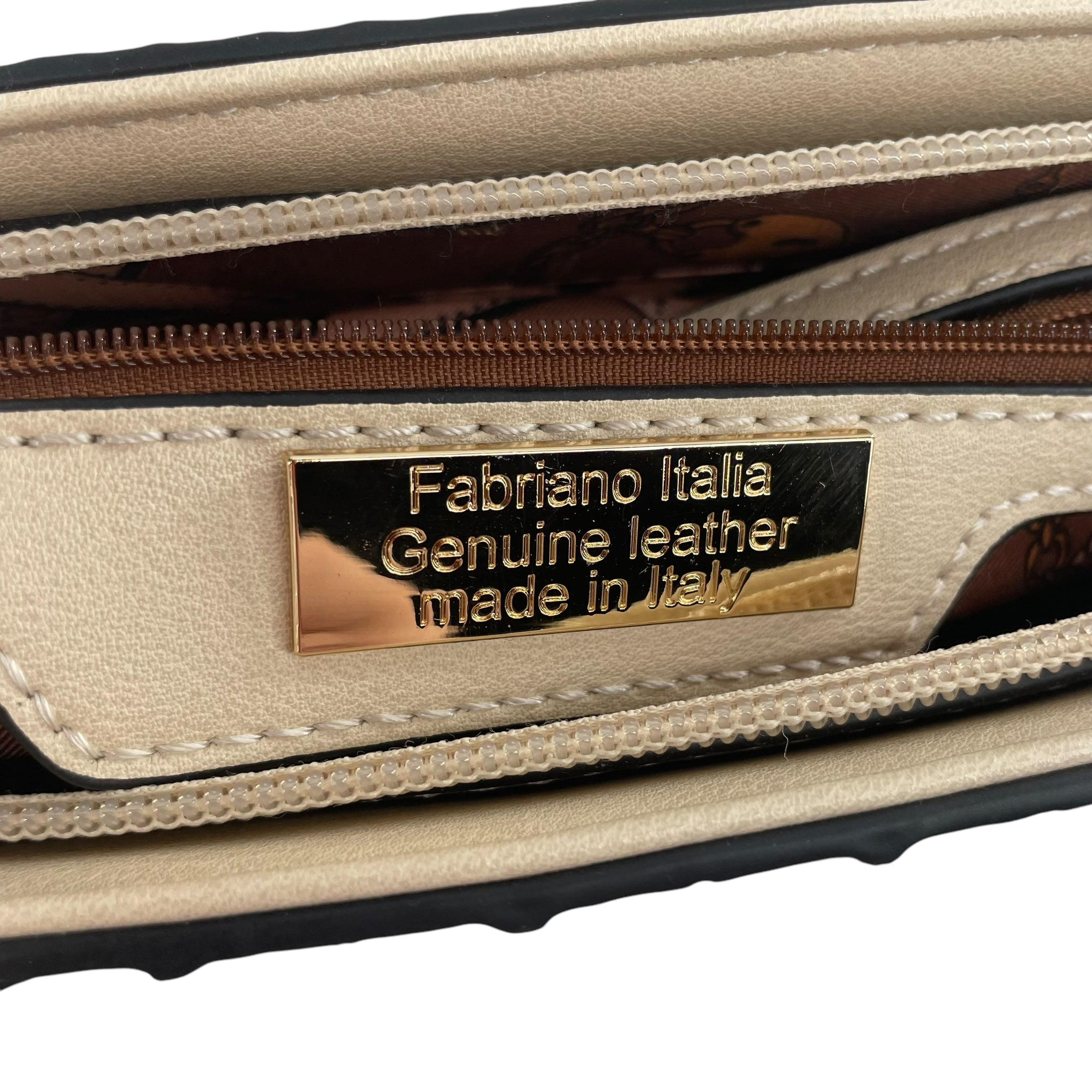 FABRIANO ITALIA/Hand Bag/Leather/BEG/CROC EMBOSSED view 4