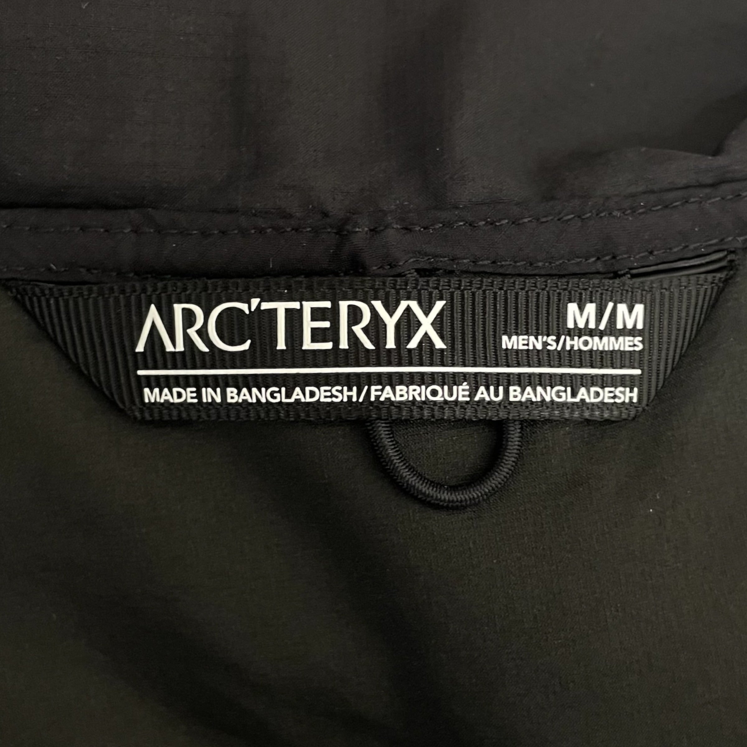 ARC'TERYX VEILANCE/Windbreaker/M/Nylon/BLK/Atom Hoody, embroidered logo view 3