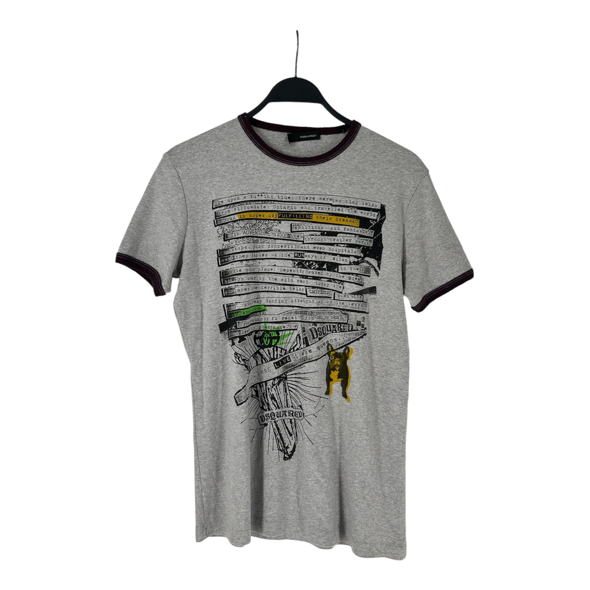 DSQUARED2/T-Shirt/M/Cotton/GRY/LONG LIVE THESE QUEENS view 1