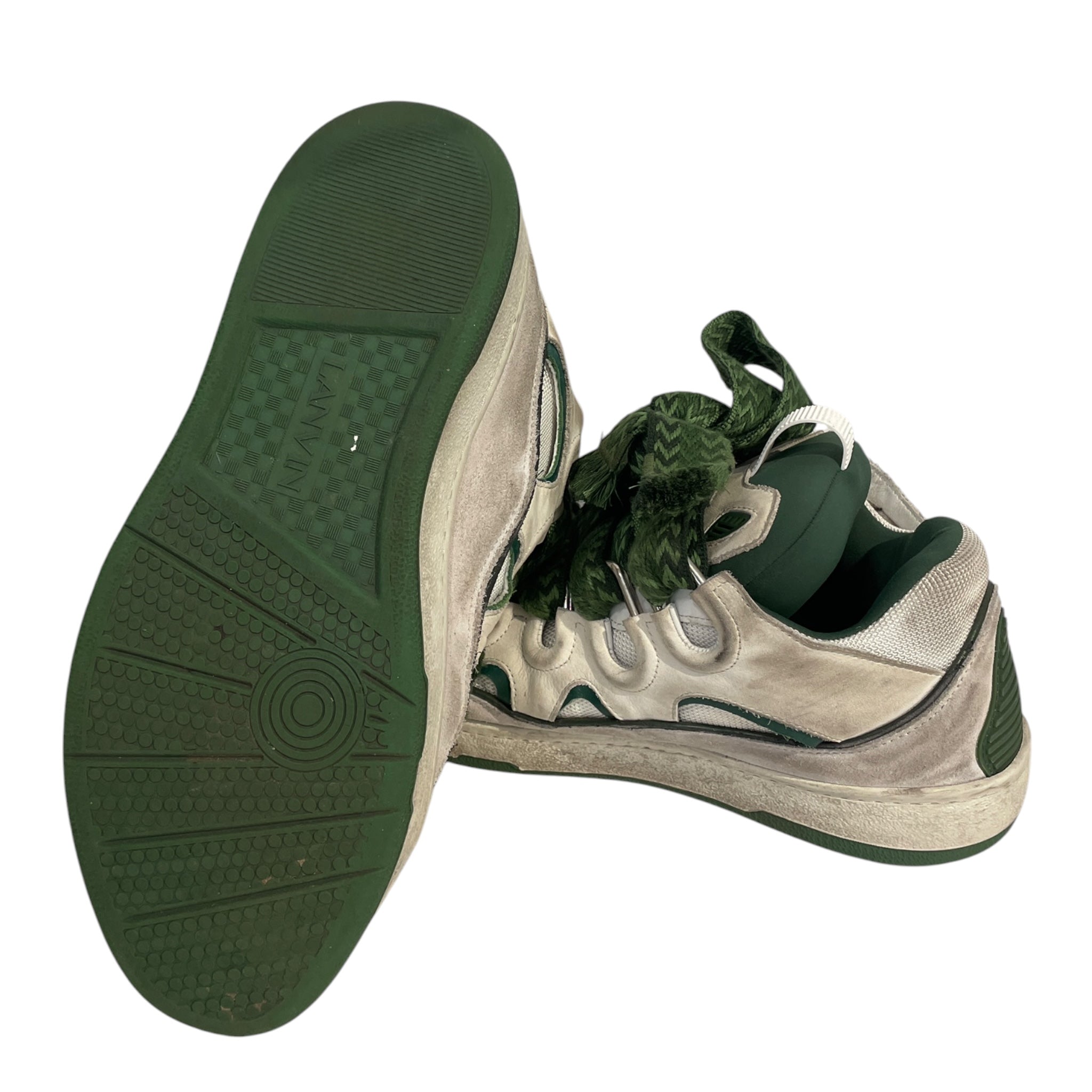 LANVIN/Low-Sneakers/EU 45/WHT/Green Laces view 3