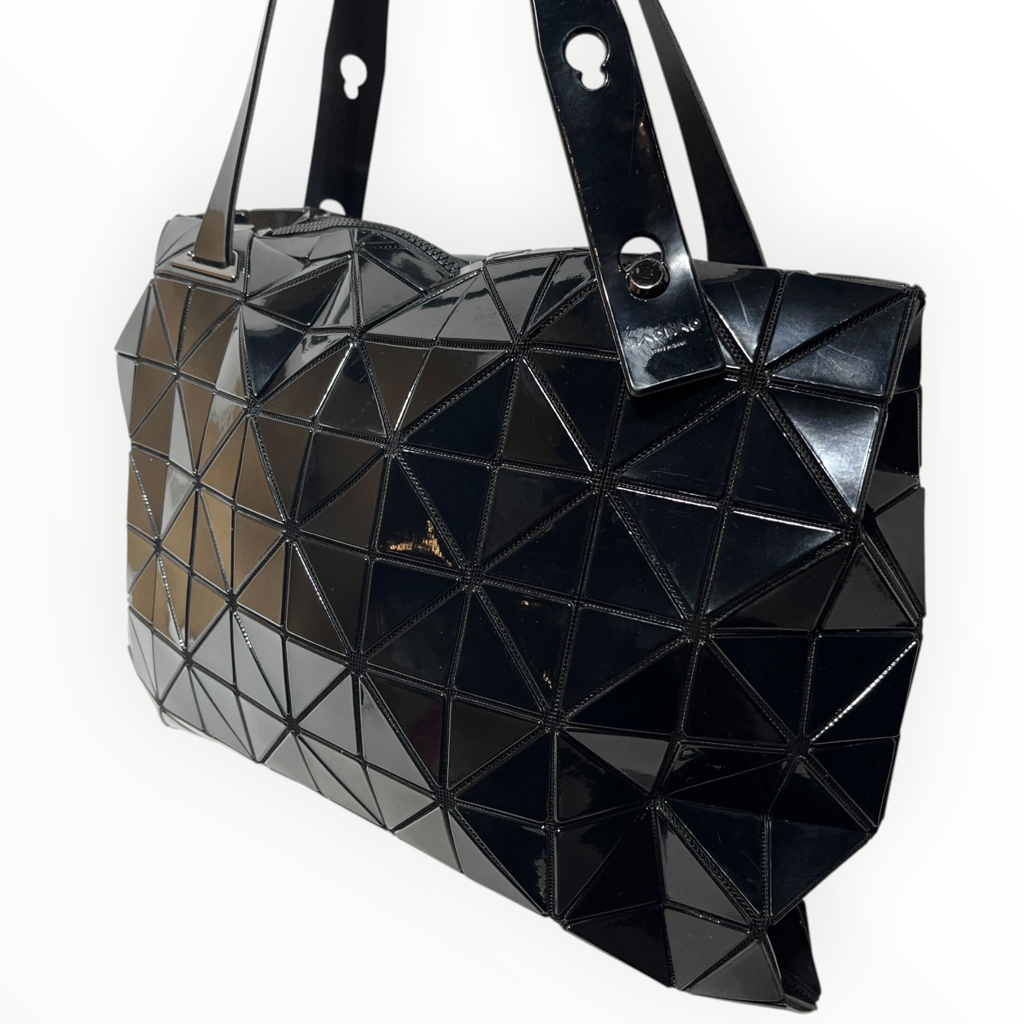 BAO BAO ISSEY MIYAKE/Tote Bag/Leather/BLK/GEOMETRIC PVC PANEL view 5