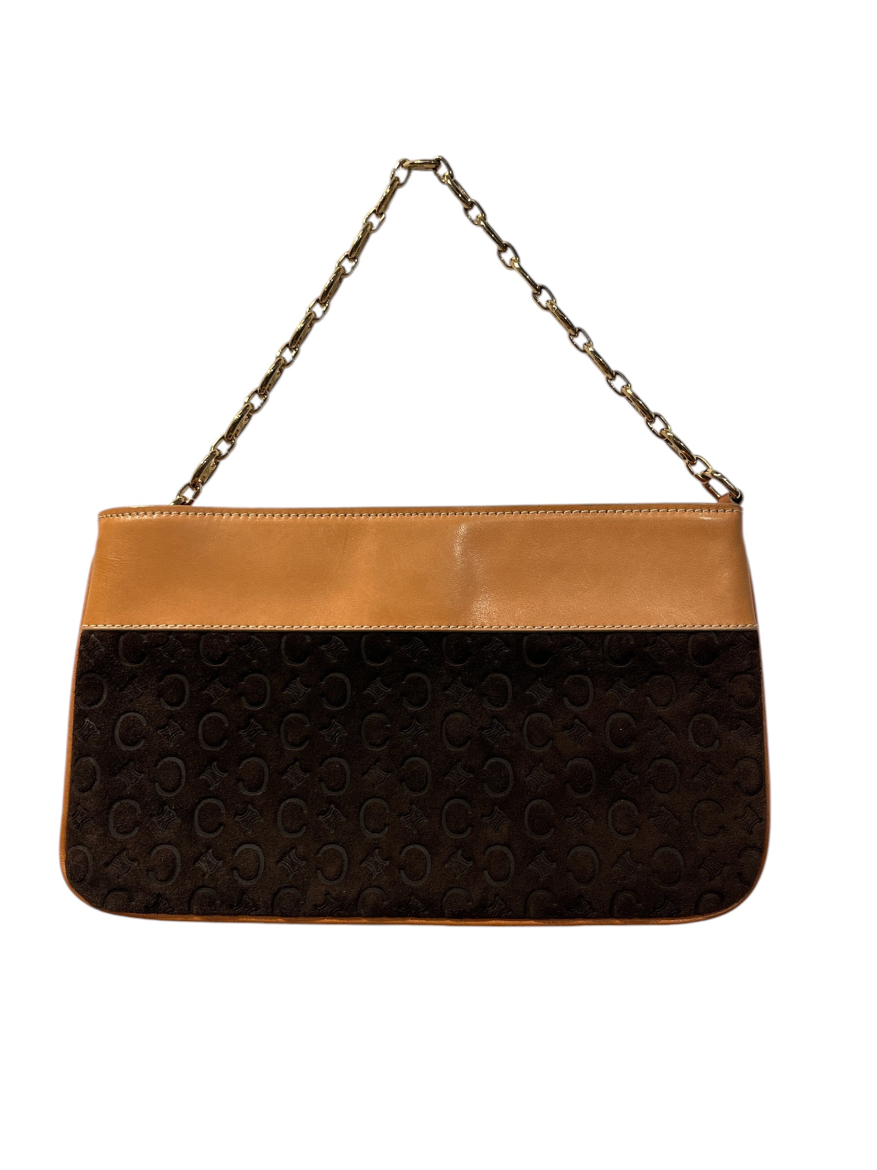 CELINE/Clutch Bag/Monogram/Suede/BRW/MACADAM SUEDE CLUTCH view 2