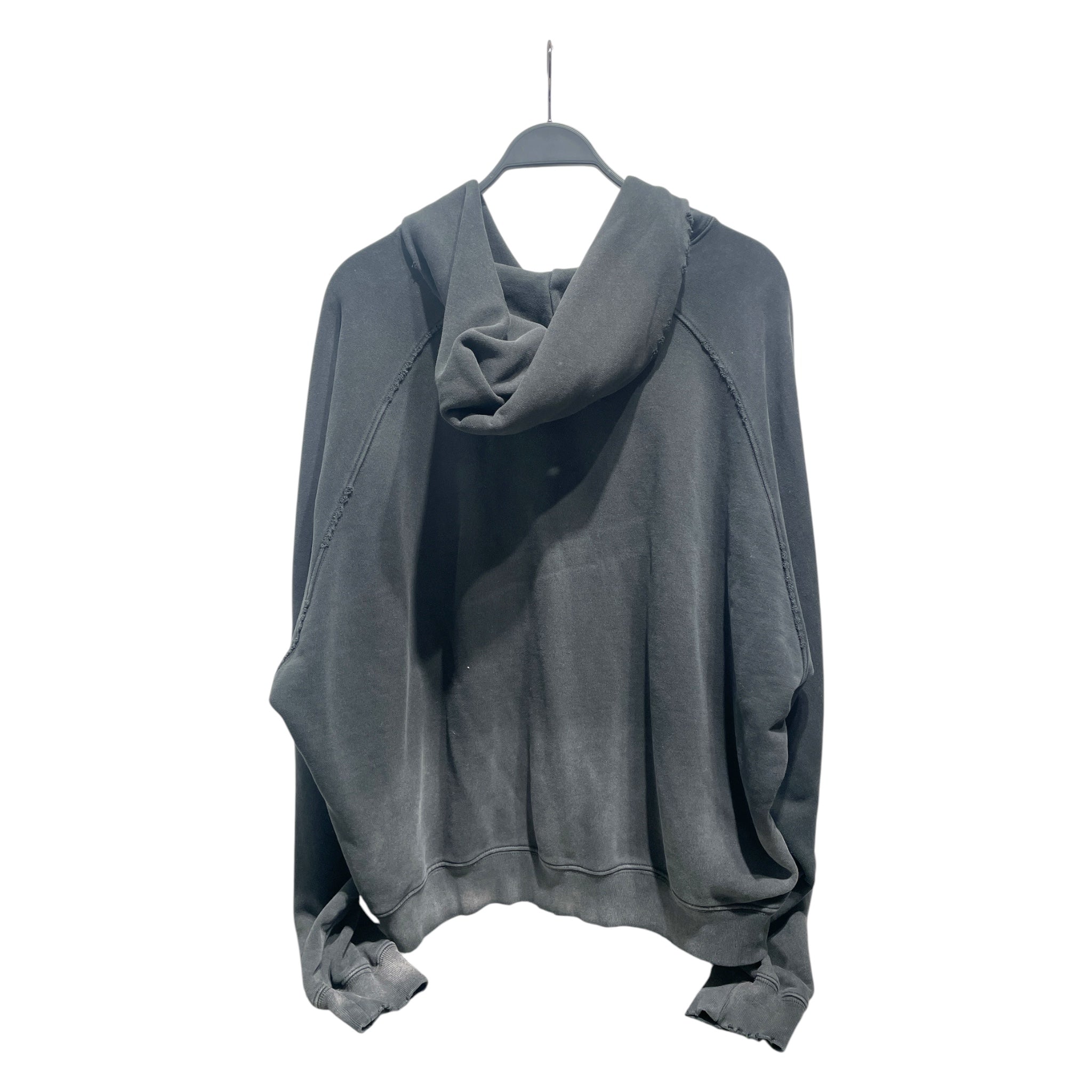 FARFROMWHAT/Zip Up Hoodie/2/Cotton/BLK/Faded Cropped Hoodie view 2