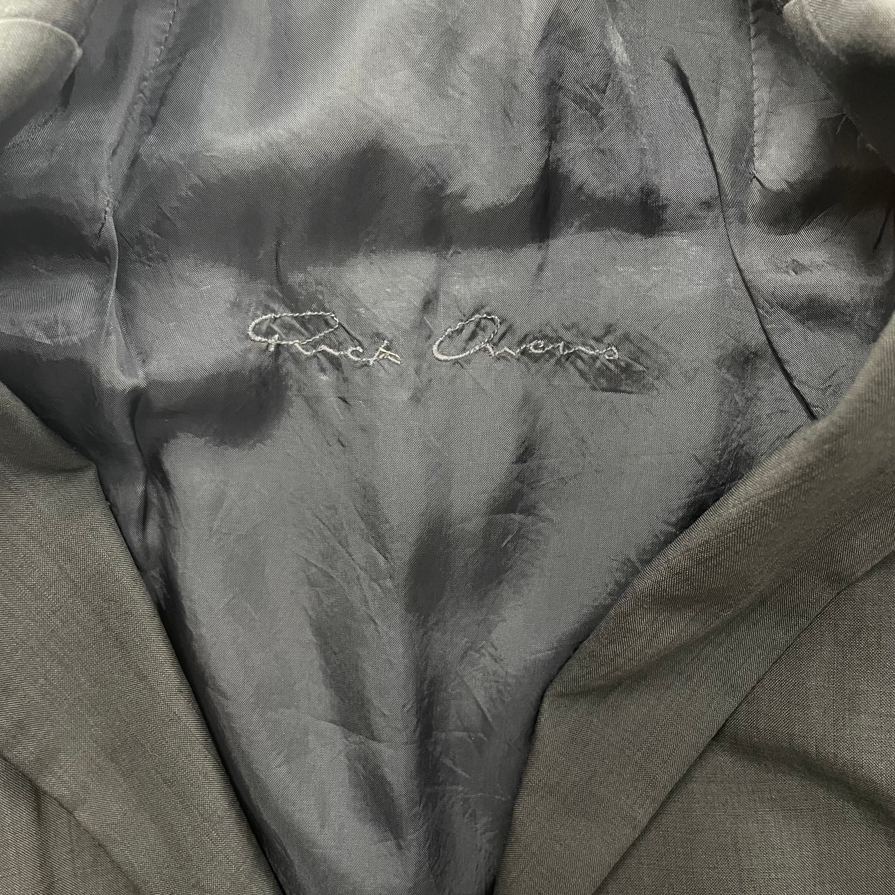 Rick Owens/Tailored Jkt/6/Wool/BLU/ONE BUTTON FRONT POCKETS view 4