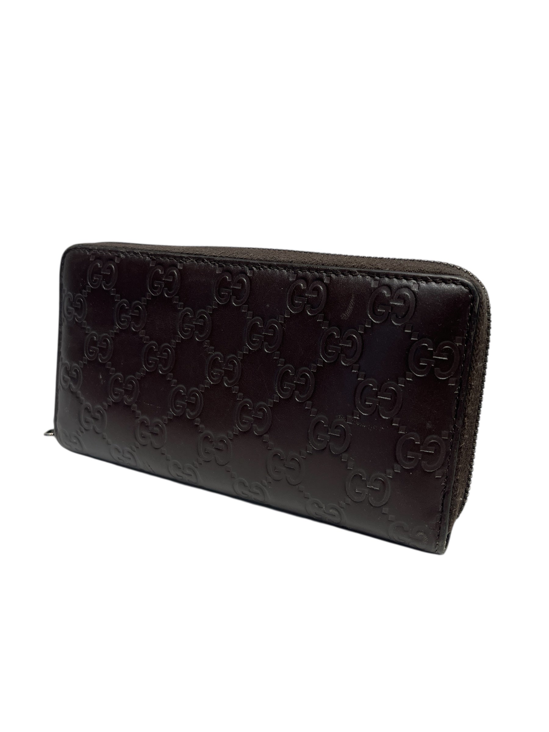 GUCCI/Long Wallet/Monogram/Leather/BRW/GUCCISIMALEATHER view 1
