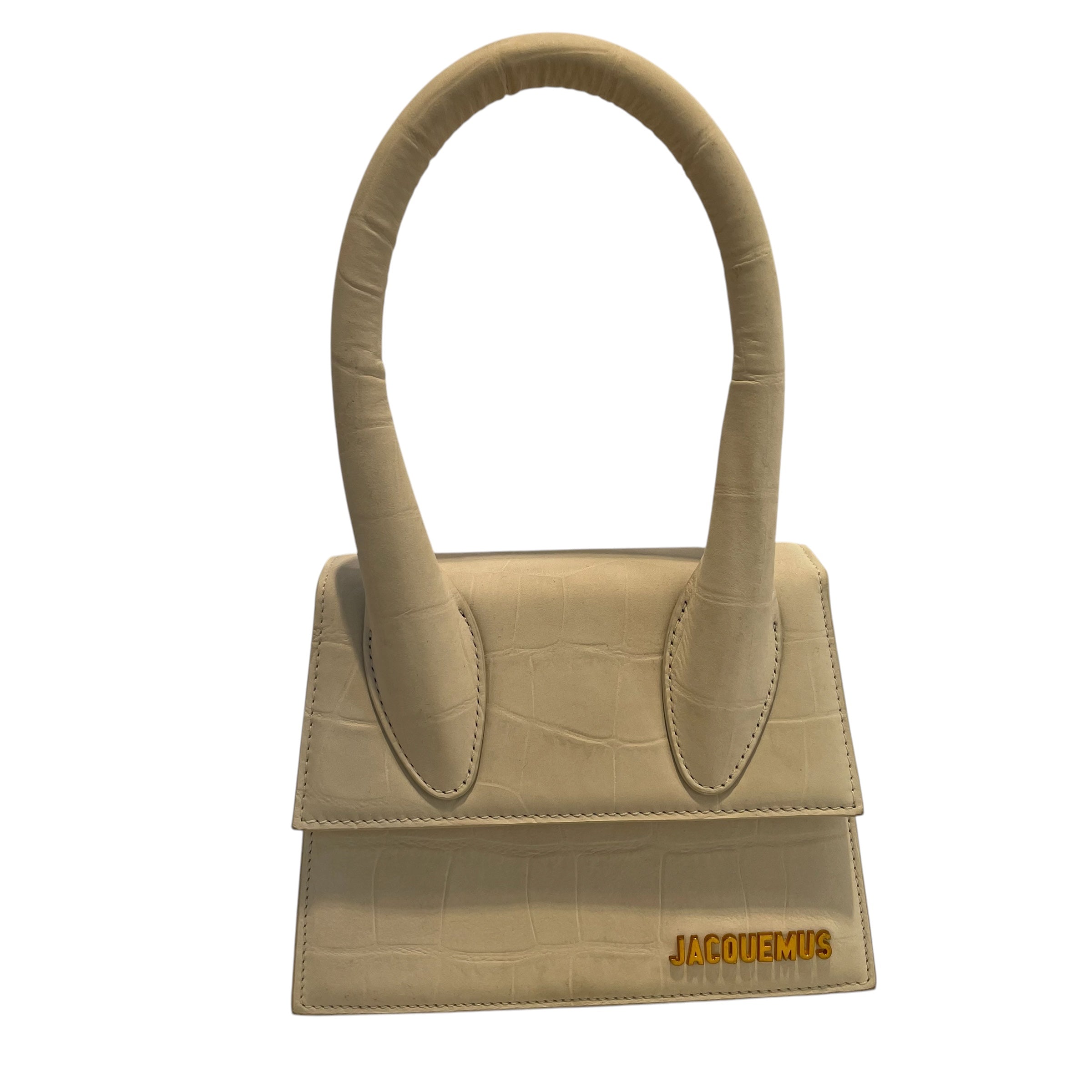 JACQUEMUS/Cross Body Bag/Animal Pattern/Leather/CRM/gld-tone hardware/cream strap view 3