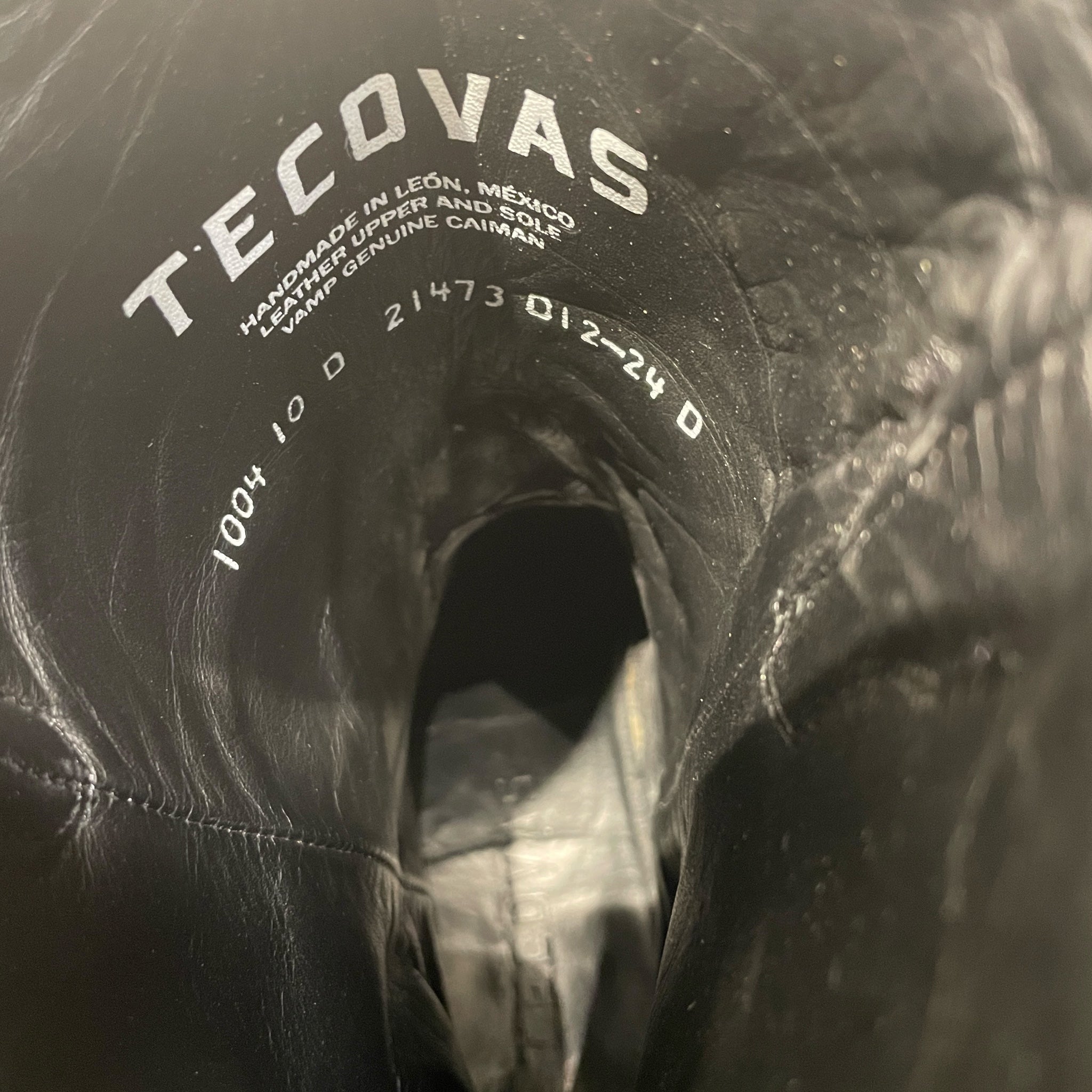 TECOVAS/Cowboy Boots/US 10/Leather/BLK/CAIMAN view 3