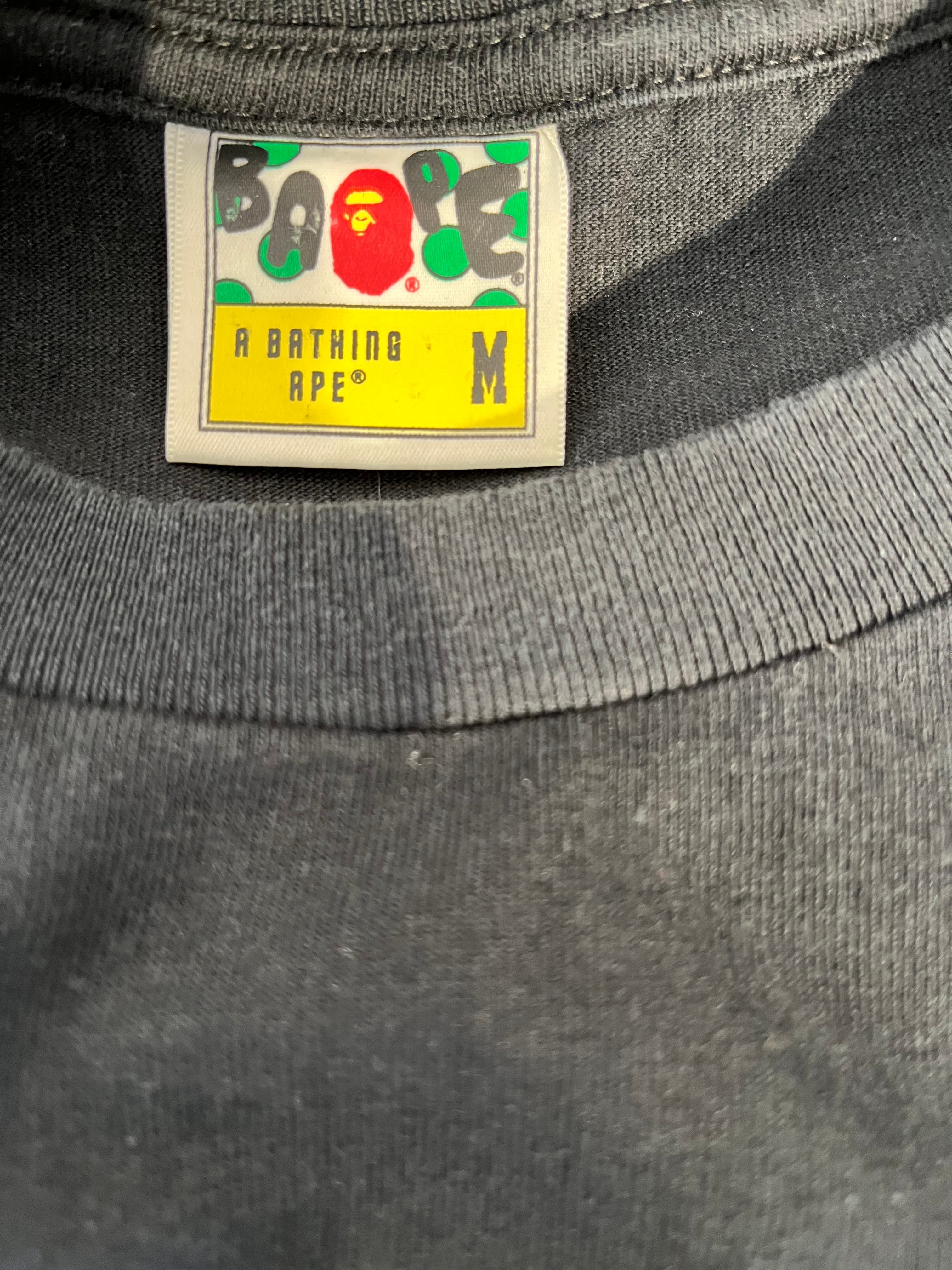 A BATHING APE/T-Shirt/M/Cotton/BLK/MOON PHOTO TEE view 3