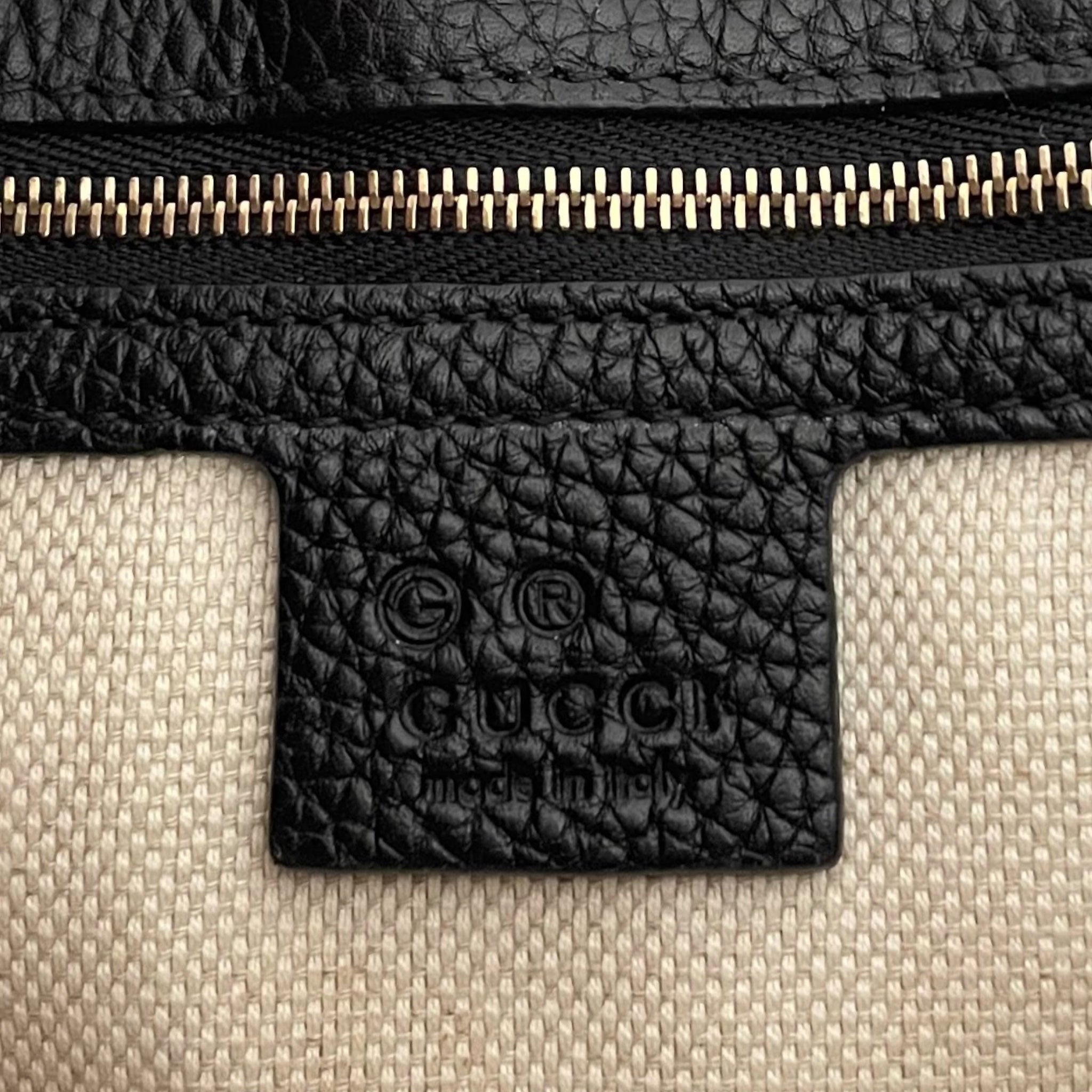 GUCCI/Cross Body Bag/Leather/BLK/GOLD CHAIN SOHO view 3