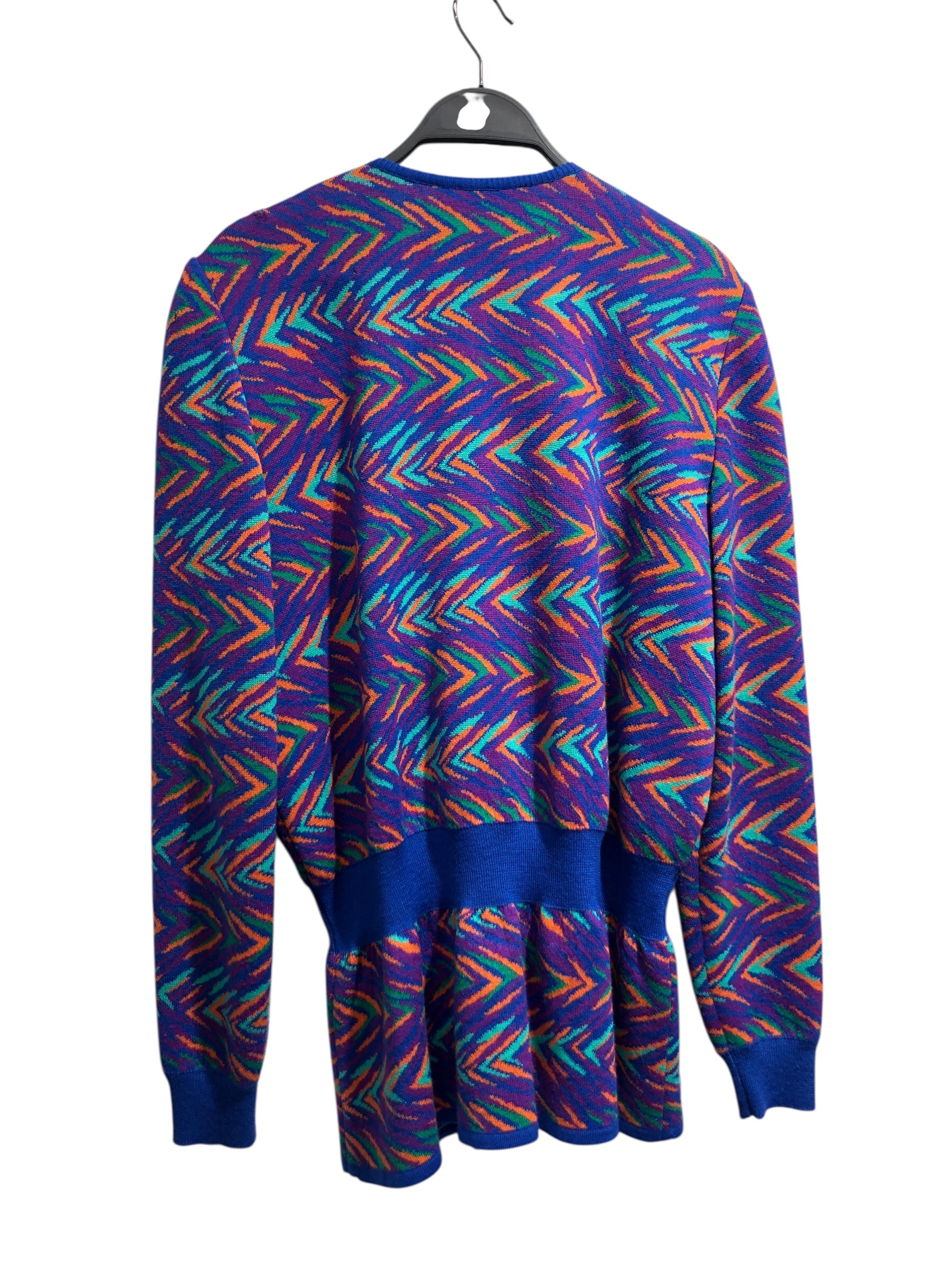 VALENTINO/Cardigan/46/All Over Print/Wool/BLU/ view 2