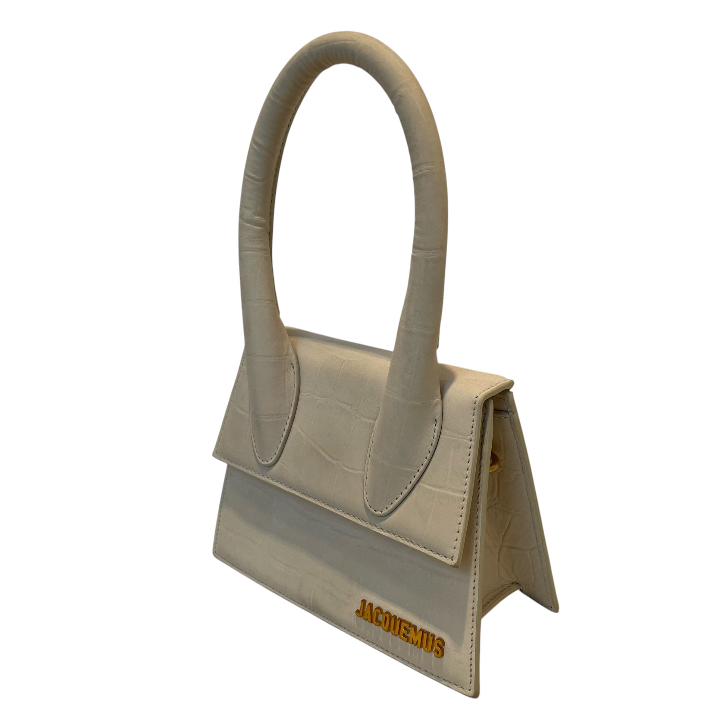 JACQUEMUS/Cross Body Bag/Animal Pattern/Leather/CRM/gld-tone hardware/cream strap view 6