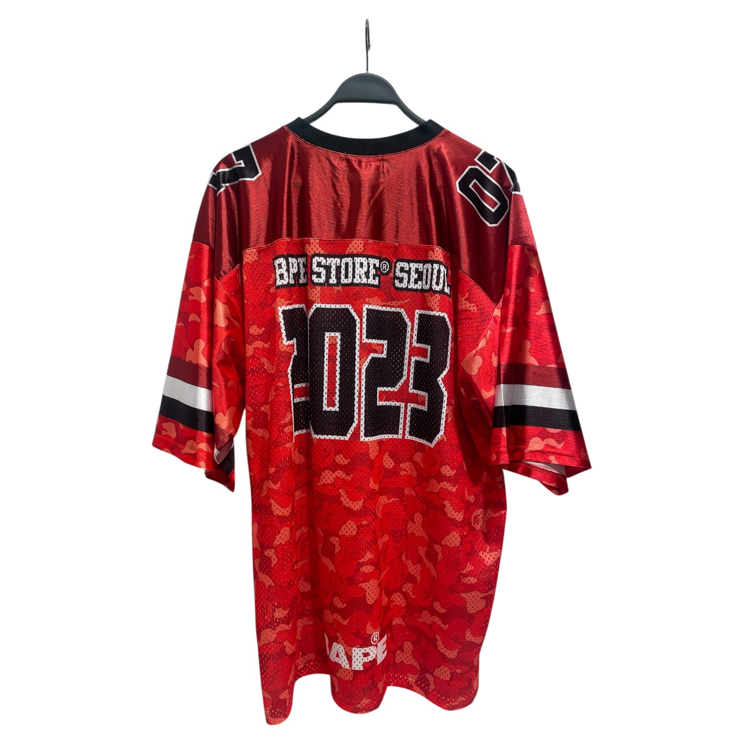 A BATHING APE/T-Shirt/XL/Polyester/RED/All Over Print/SEOUL 2016 FOOTBALL JERSEY view 2
