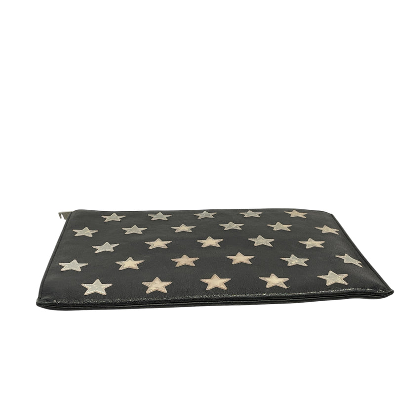 SAINT LAURENT/Pouch/OS/Leather/BLK/Star