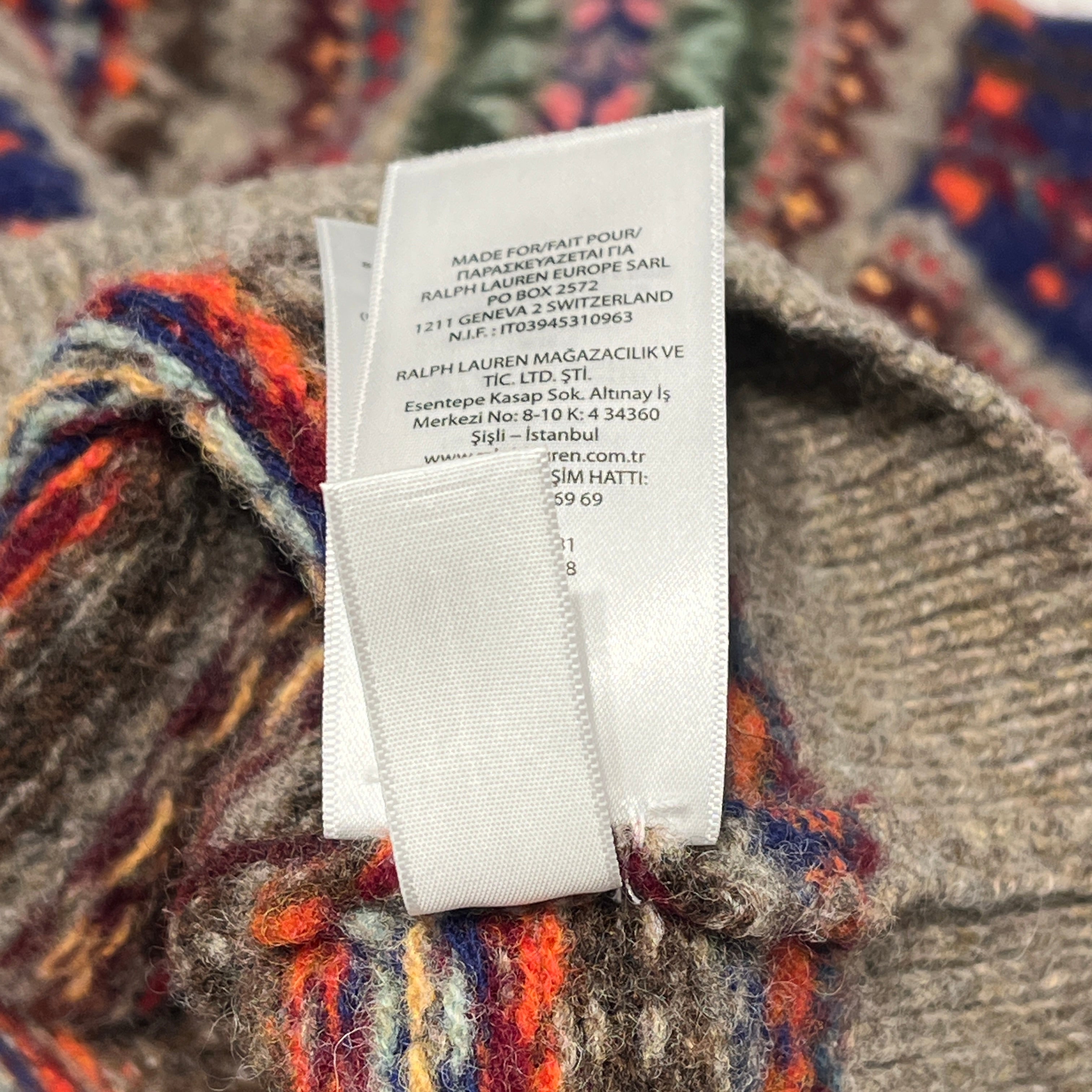 POLO RALPH LAUREN/Sweater/XXL/Wool/GRY/polo bear dappered (lil hole) view 11