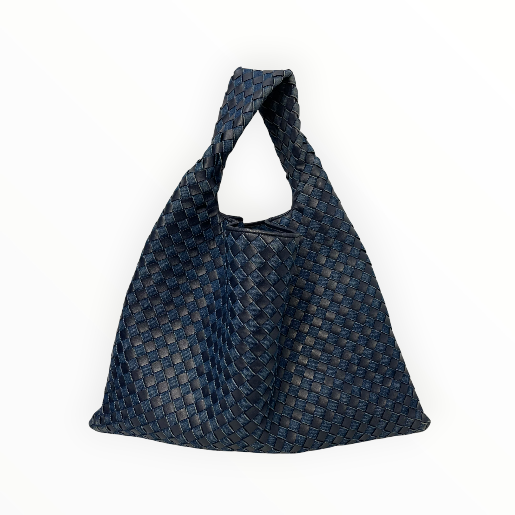 BOTTEGA VENETA/Tote Bag/Leather/NVY/DENIM Hop Large view 2