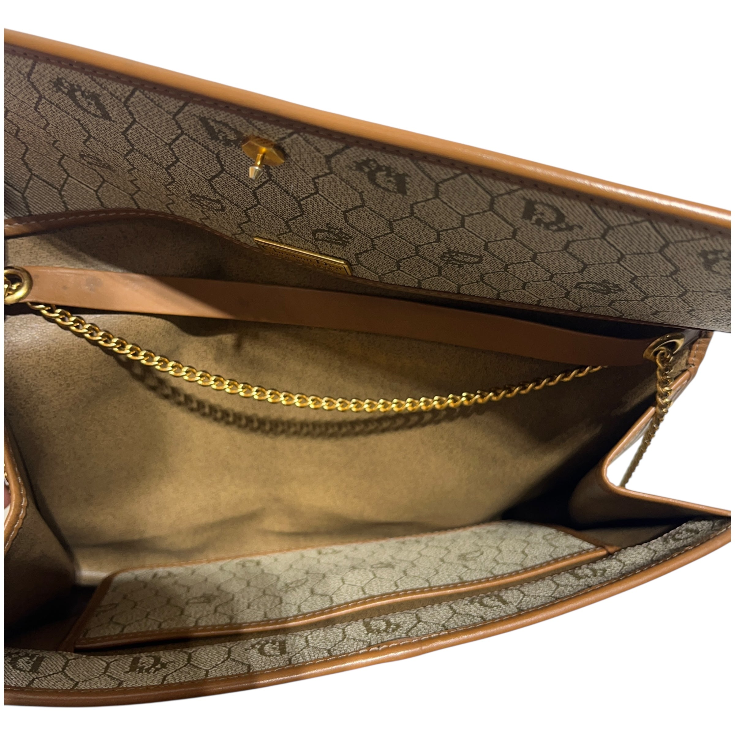 Christian Dior/Cross Body Bag/All Over Print/Leather/CRM/HONEYCOMB view 5