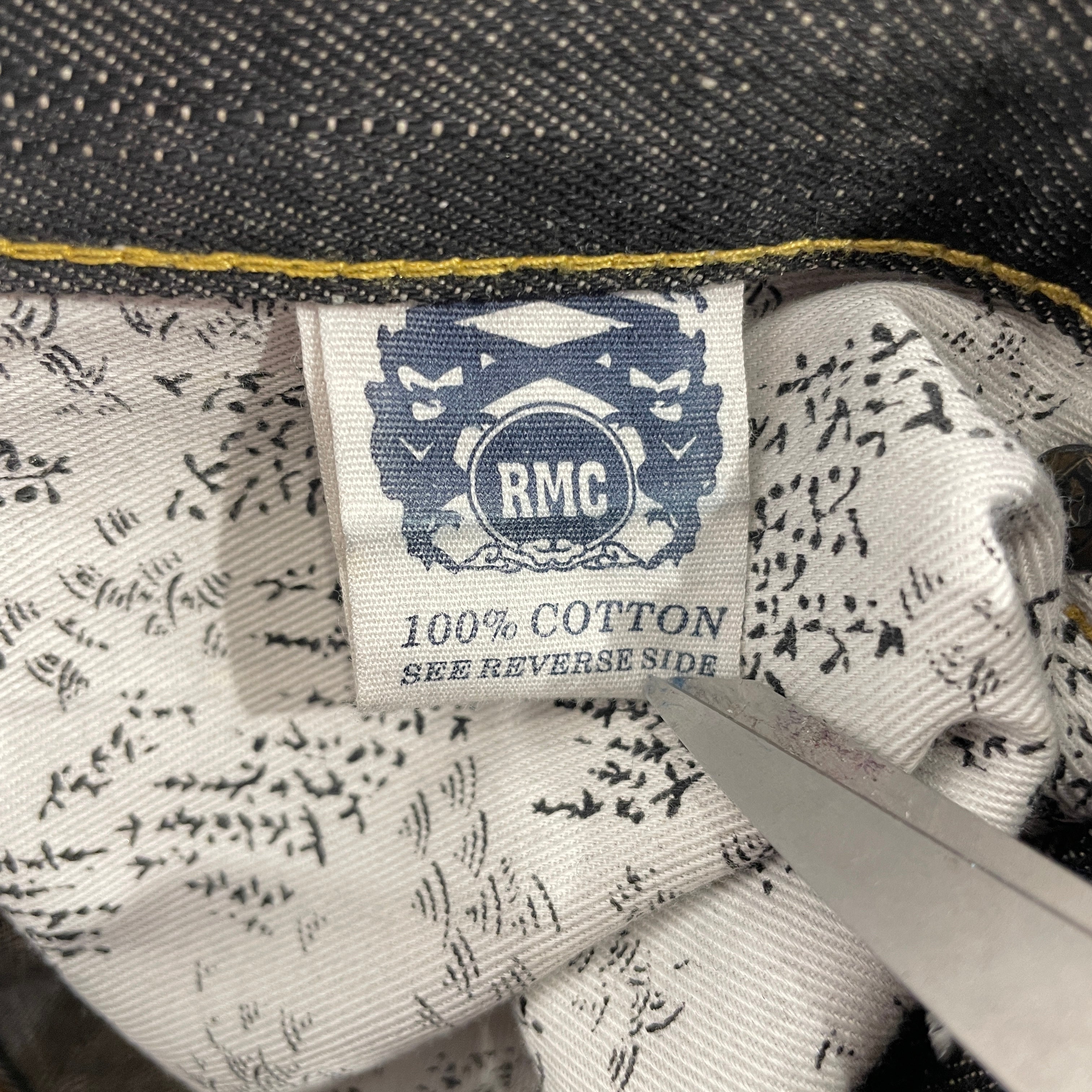 RMC JEANS/Pants/32/Cotton/BLK/EMBROIDERED SAMURAI/BONDAGE view 3