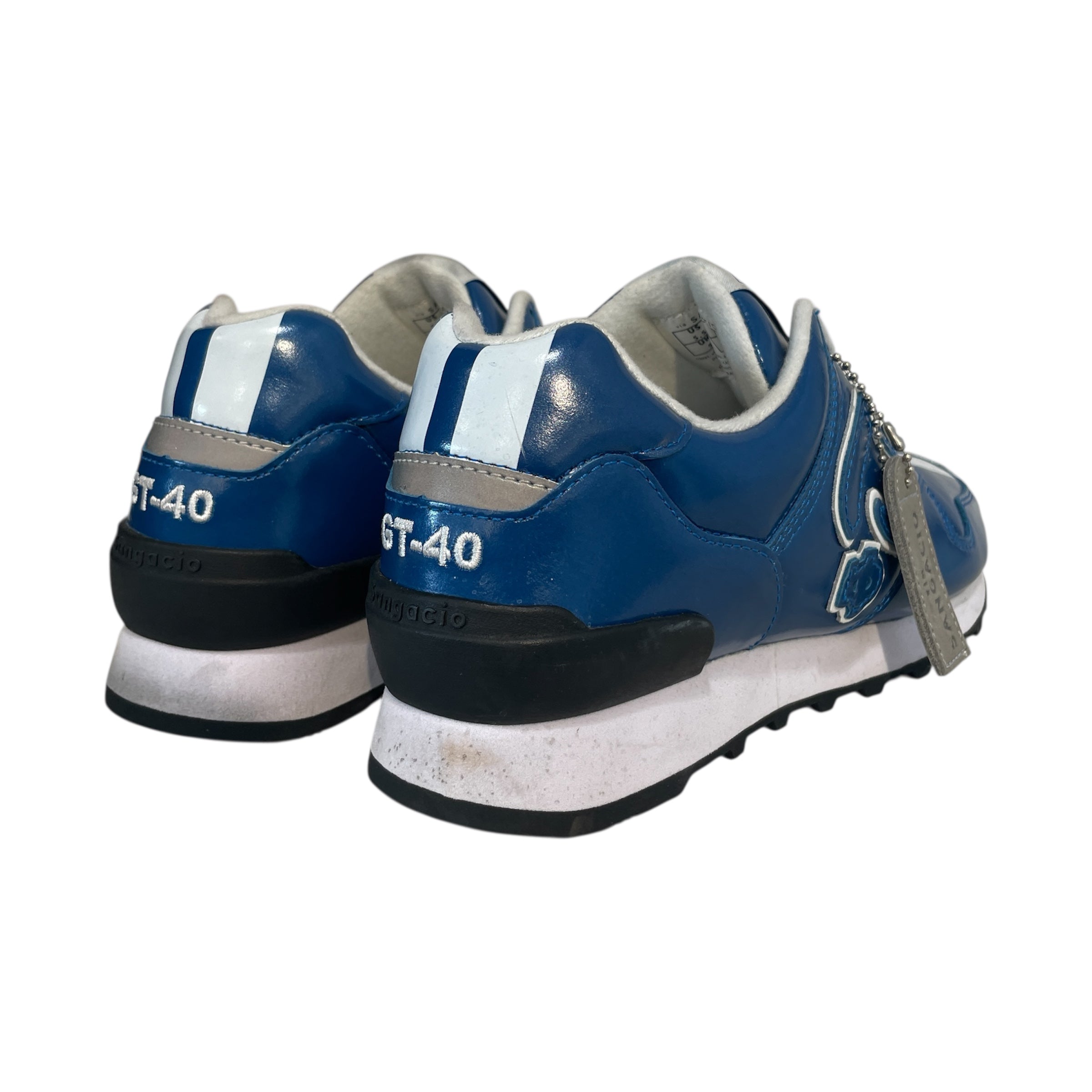 Santiago/Low-Sneakers/US 5.5/Leather/BLU/stiped shoes view 2