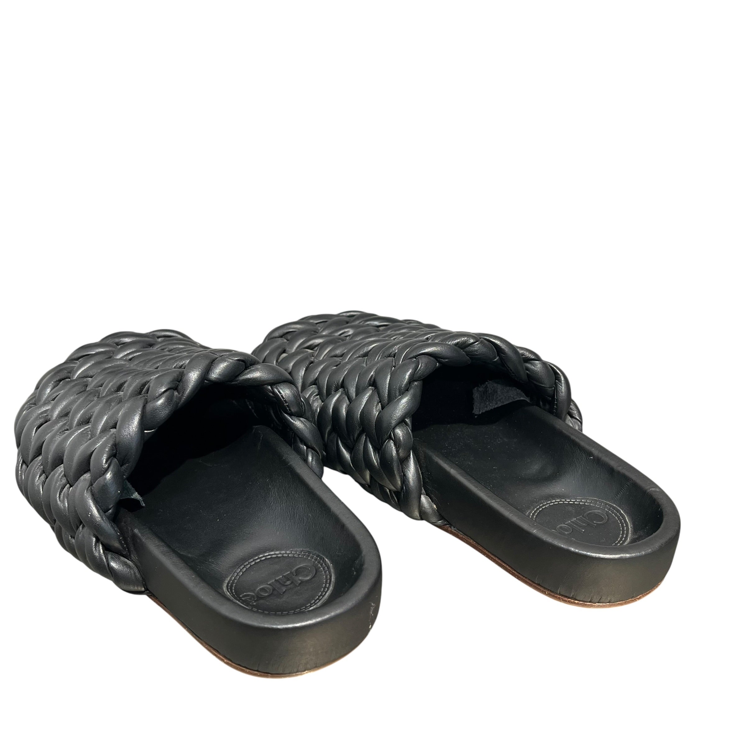 Chloe/Shoes/US 6.5/Leather/BLK/Slip-on/BRAIDED UPPER view 2