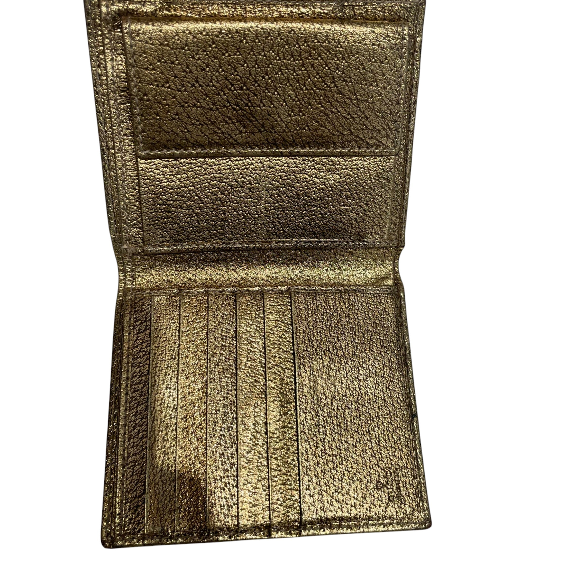 GUCCI/Wallet/Leather/BEG/L's/Pink & Gold French Flap view 5