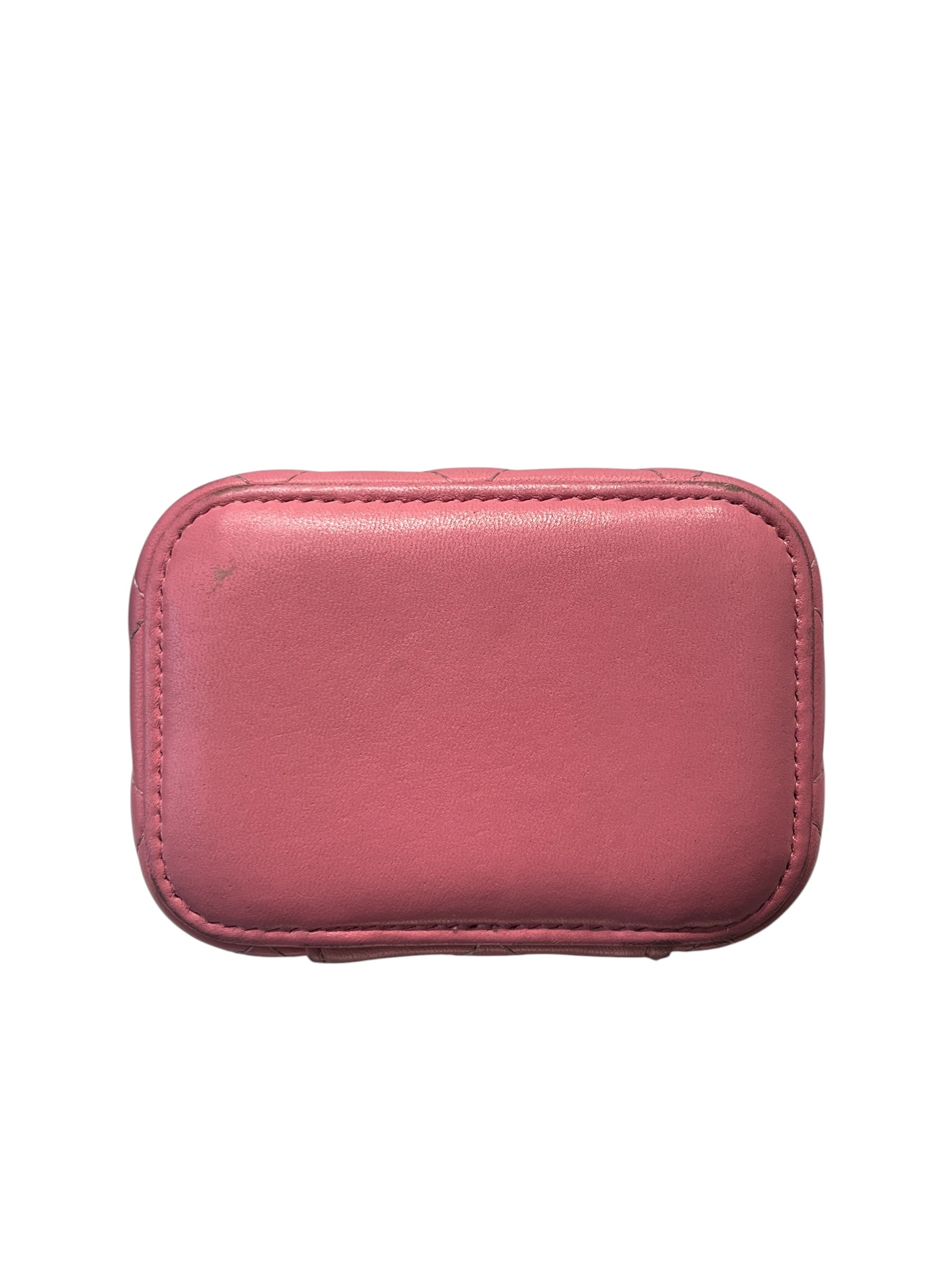 CHANEL/Cross Body Bag/Leather/PNK/QUILTED MINI VANITY CASE view 3