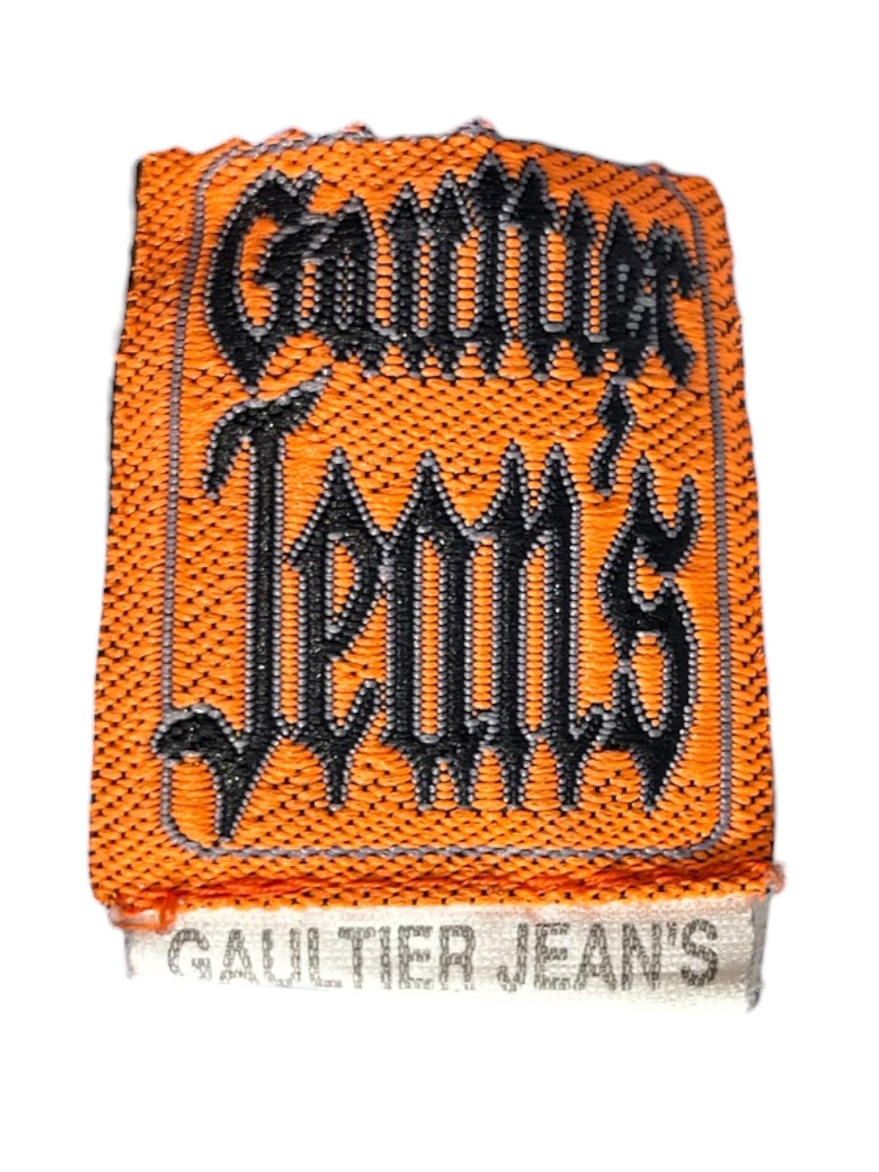 GAULTIER JEAN'S/SS Cut & Sew/L/Cotton/BLU/ORANGE LOGO EMBROIDERY view 3