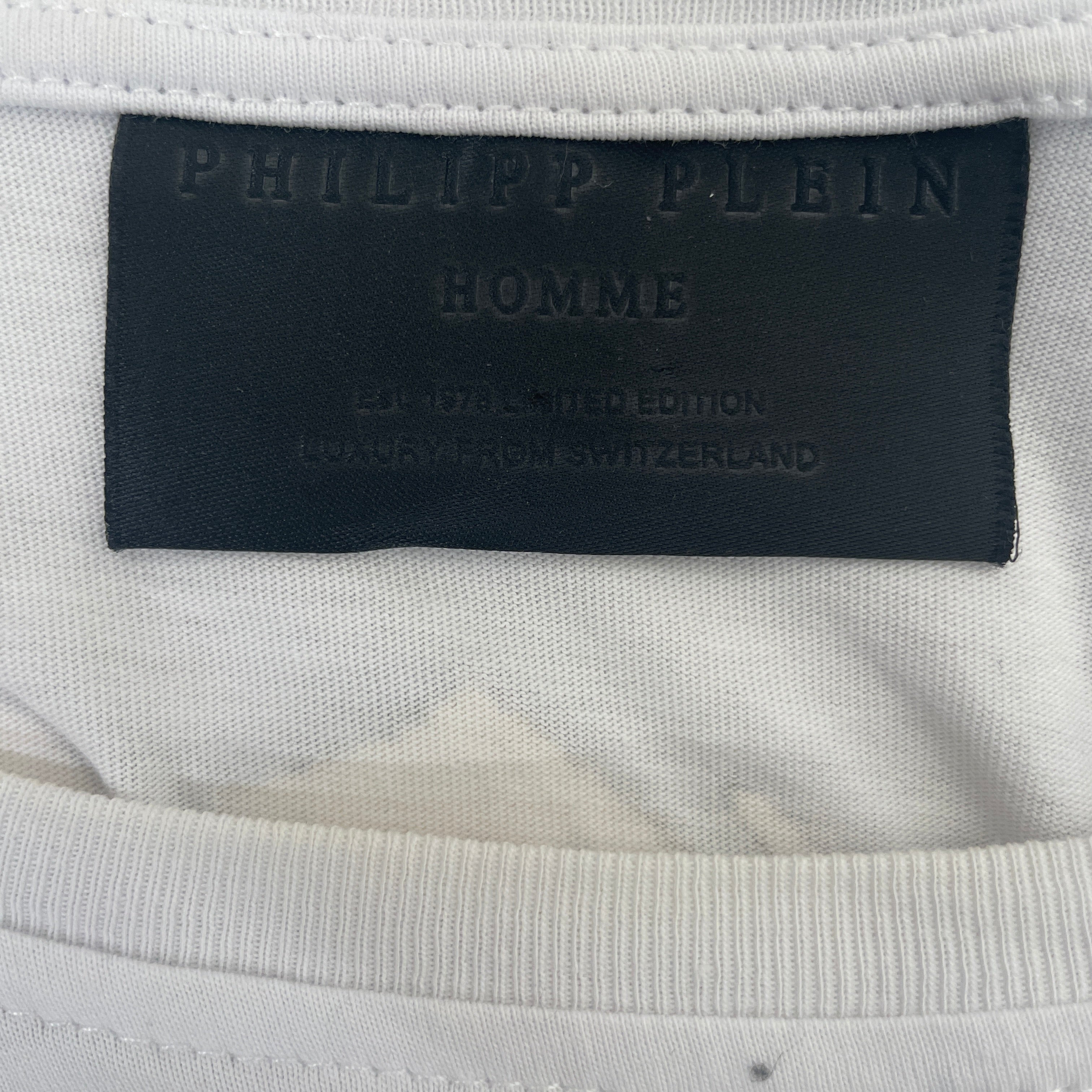 PHILIPP PLEIN/T-Shirt/L/Cotton/WHT/Graphic/skull snake view 3