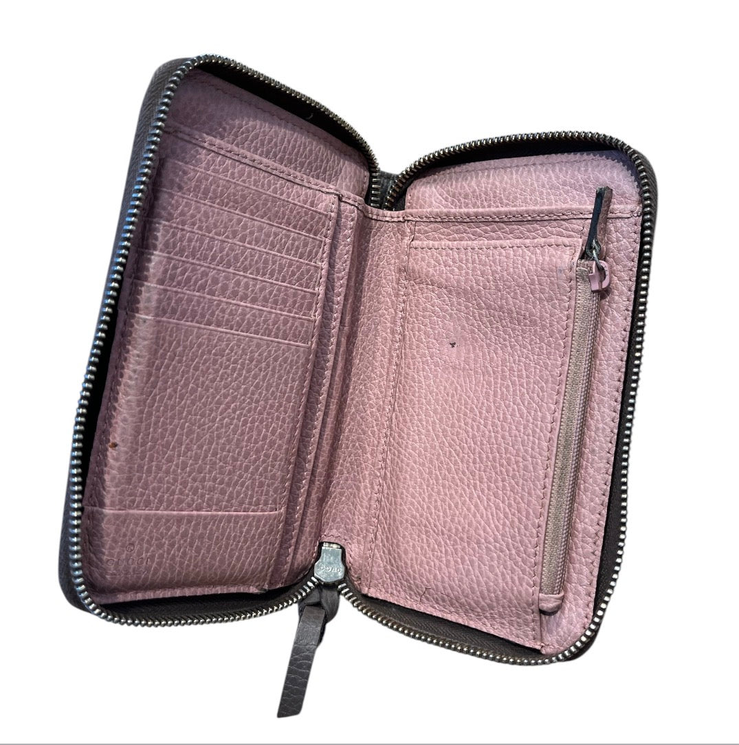 GUCCI/Wallet/Leather/BRW/SWING LEATHER ZIP AROUND view 3