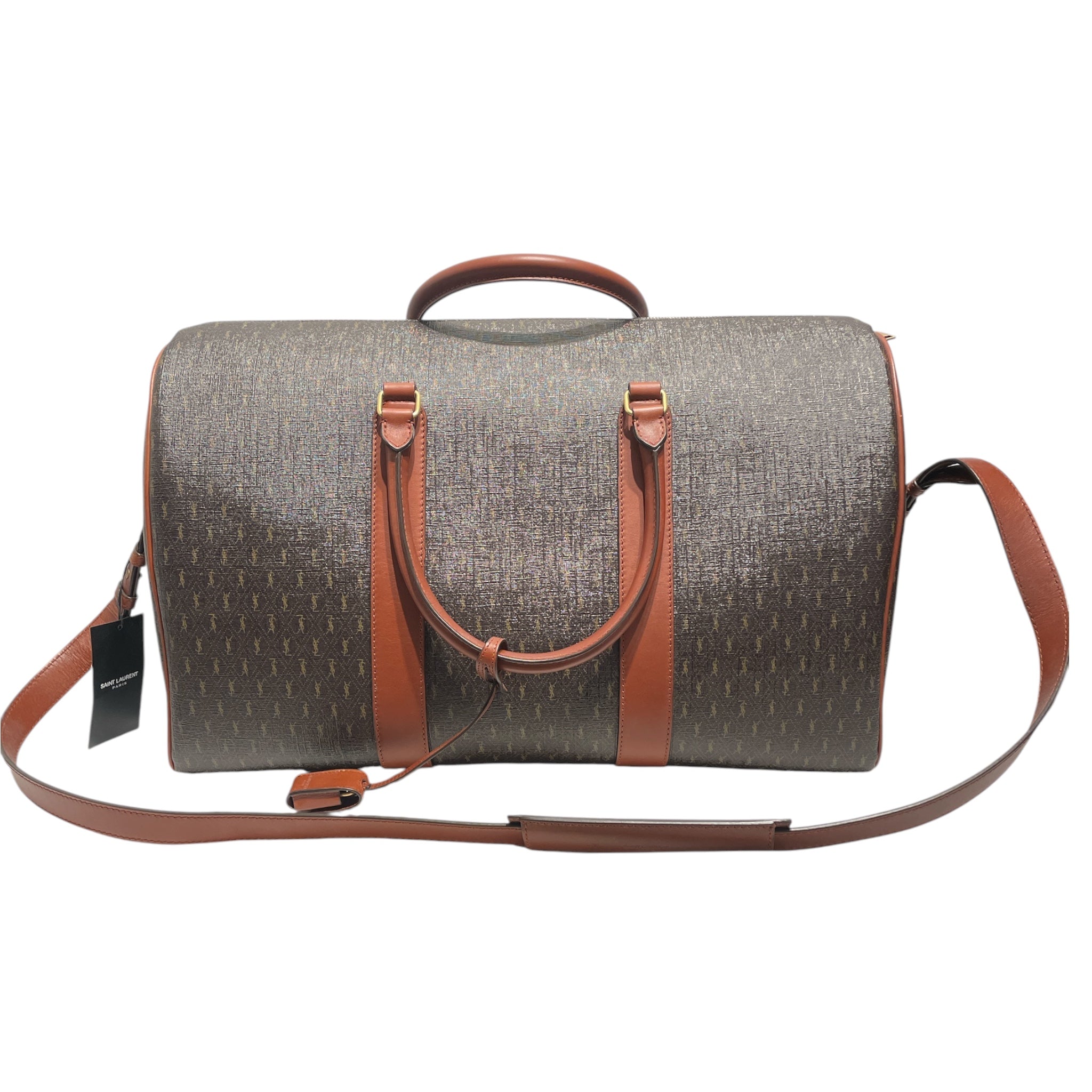 SAINT LAURENT/Luggage/Monogram/Leather/BRW/Duffle 48H view 1