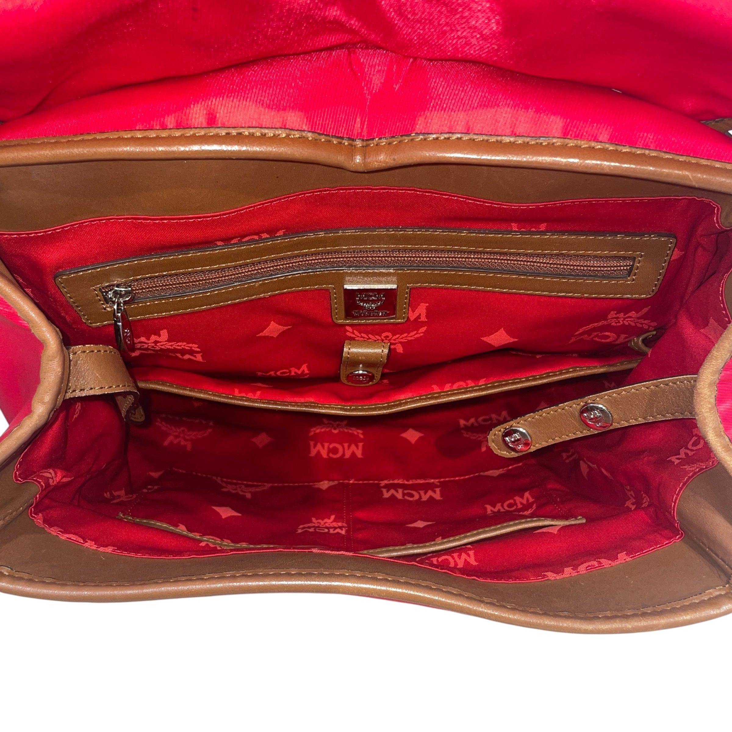 MCM/Bag/Nylon/RED/Nylon Backpack view 4