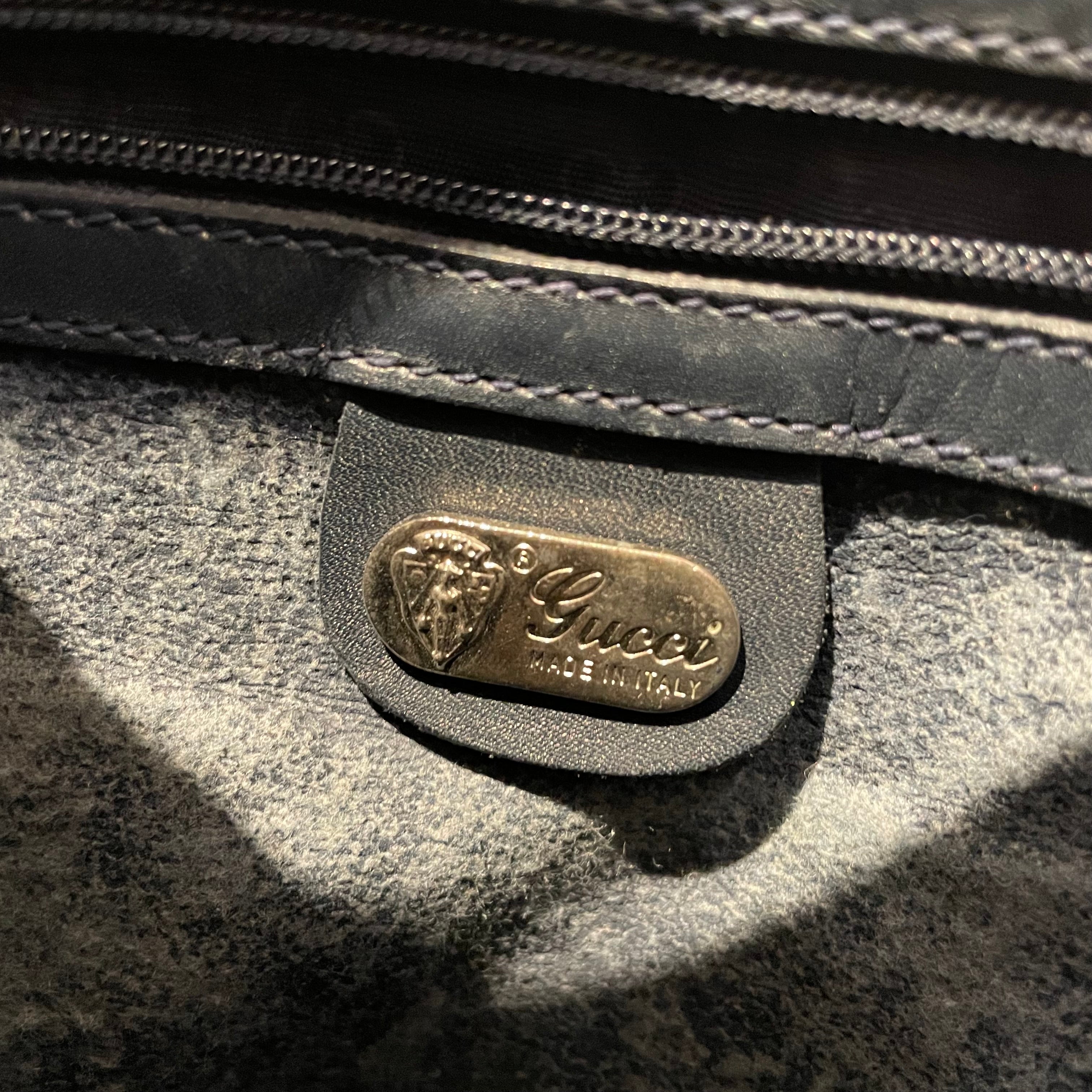 GUCCI/Hand Bag/Monogram/Leather/NVY/nvy straps view 4