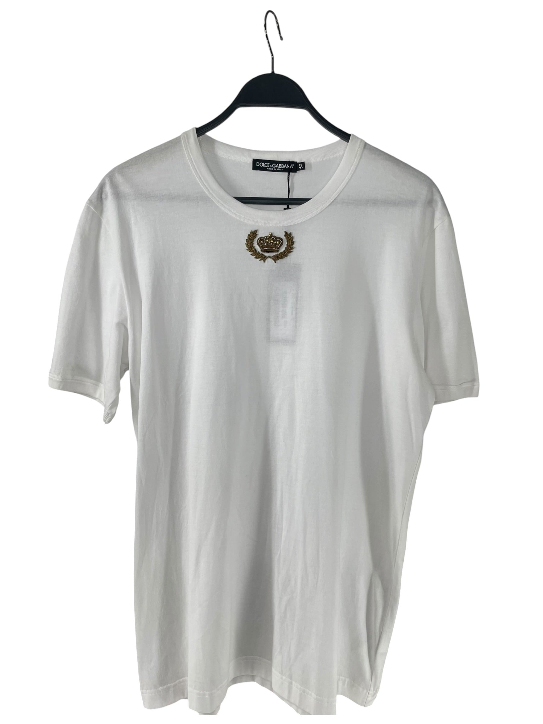 DOLCE&GABBANA/T-Shirt/52/Cotton/WHT/metal beads/crown view 1