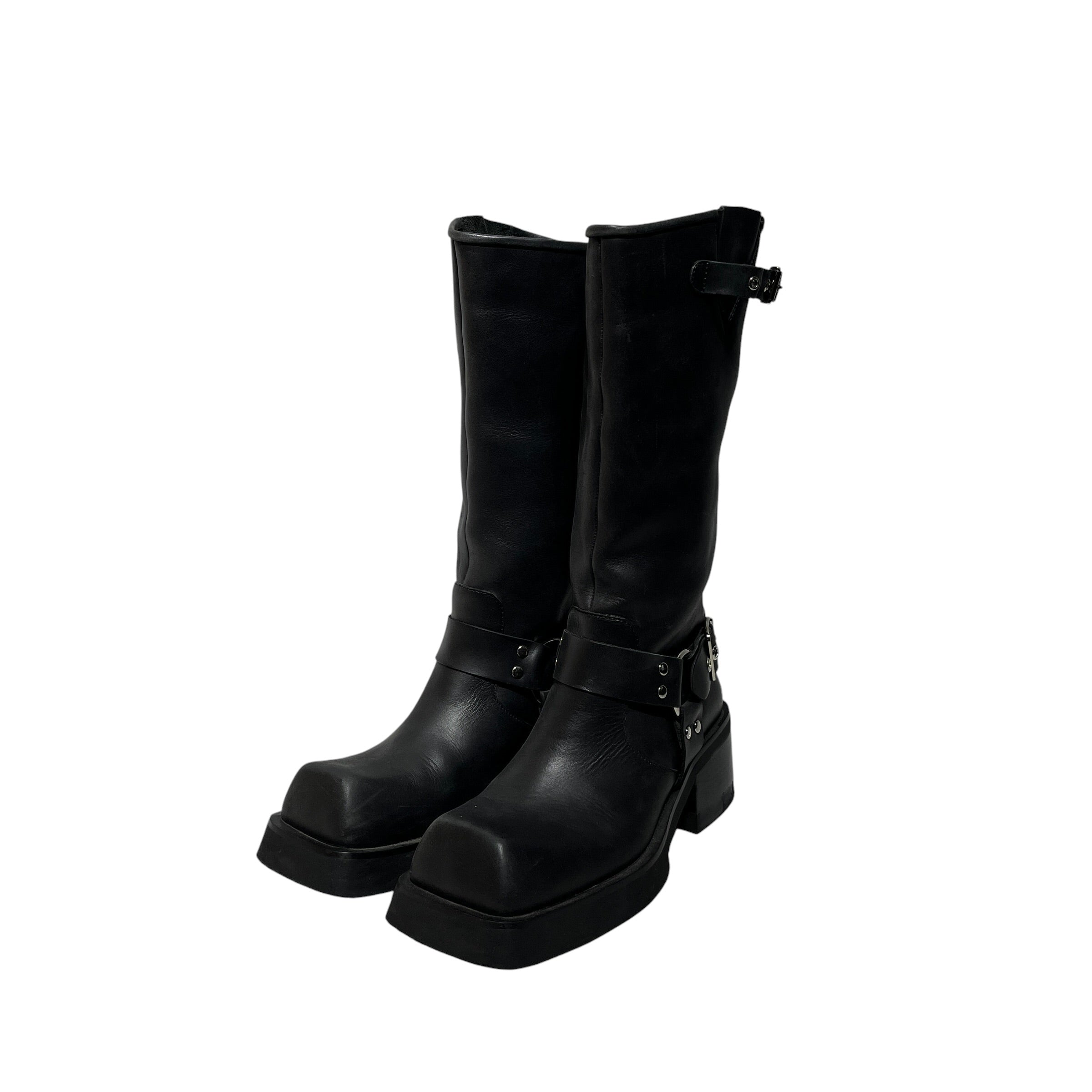 Jeffrey Campbell/Biker Boots/US 10/Leather/BLK/PLATFORM MOTO BOOTS view 1