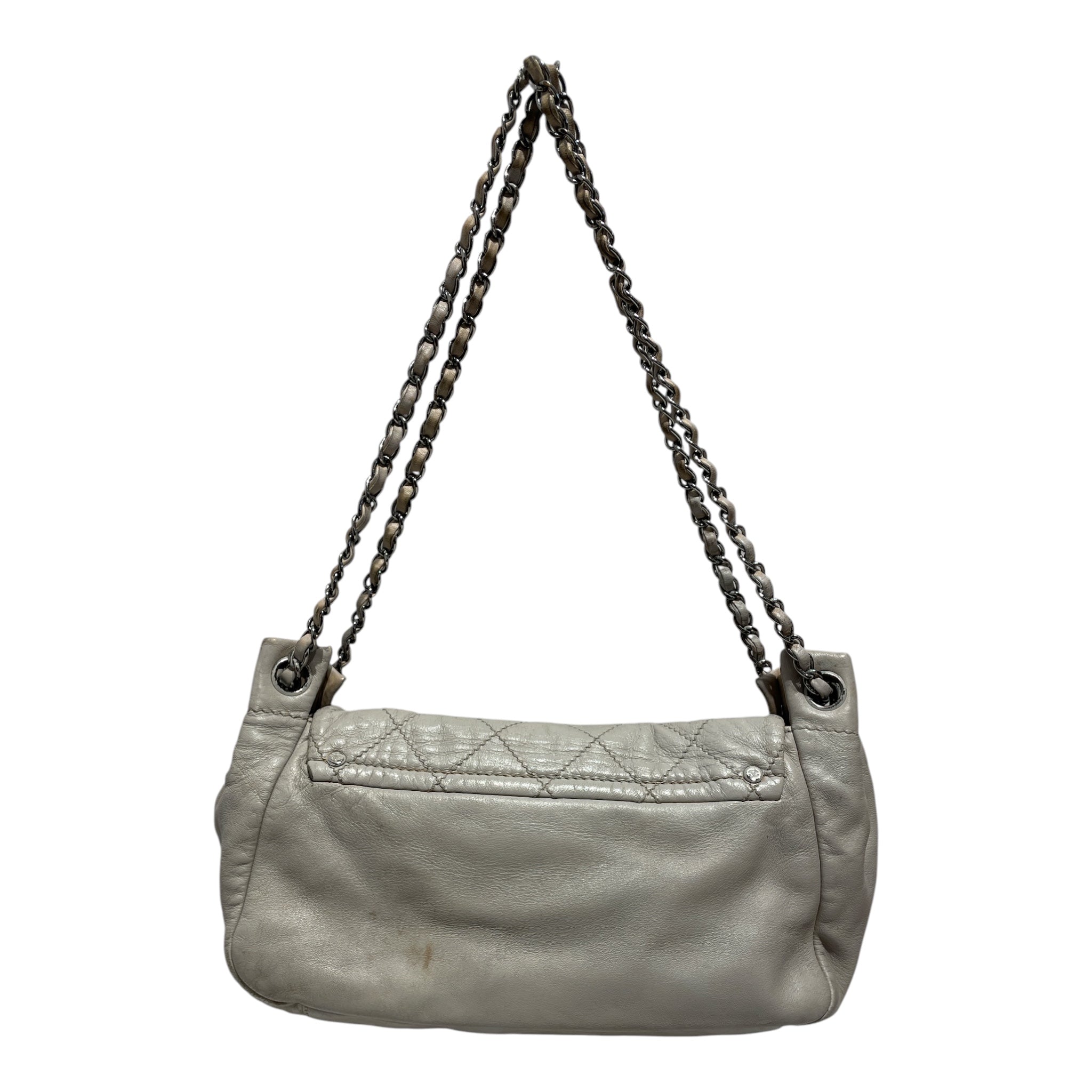 CHANEL/Cross Body Bag/Leather/GRY/Surpique Accordion Flap Bag view 2