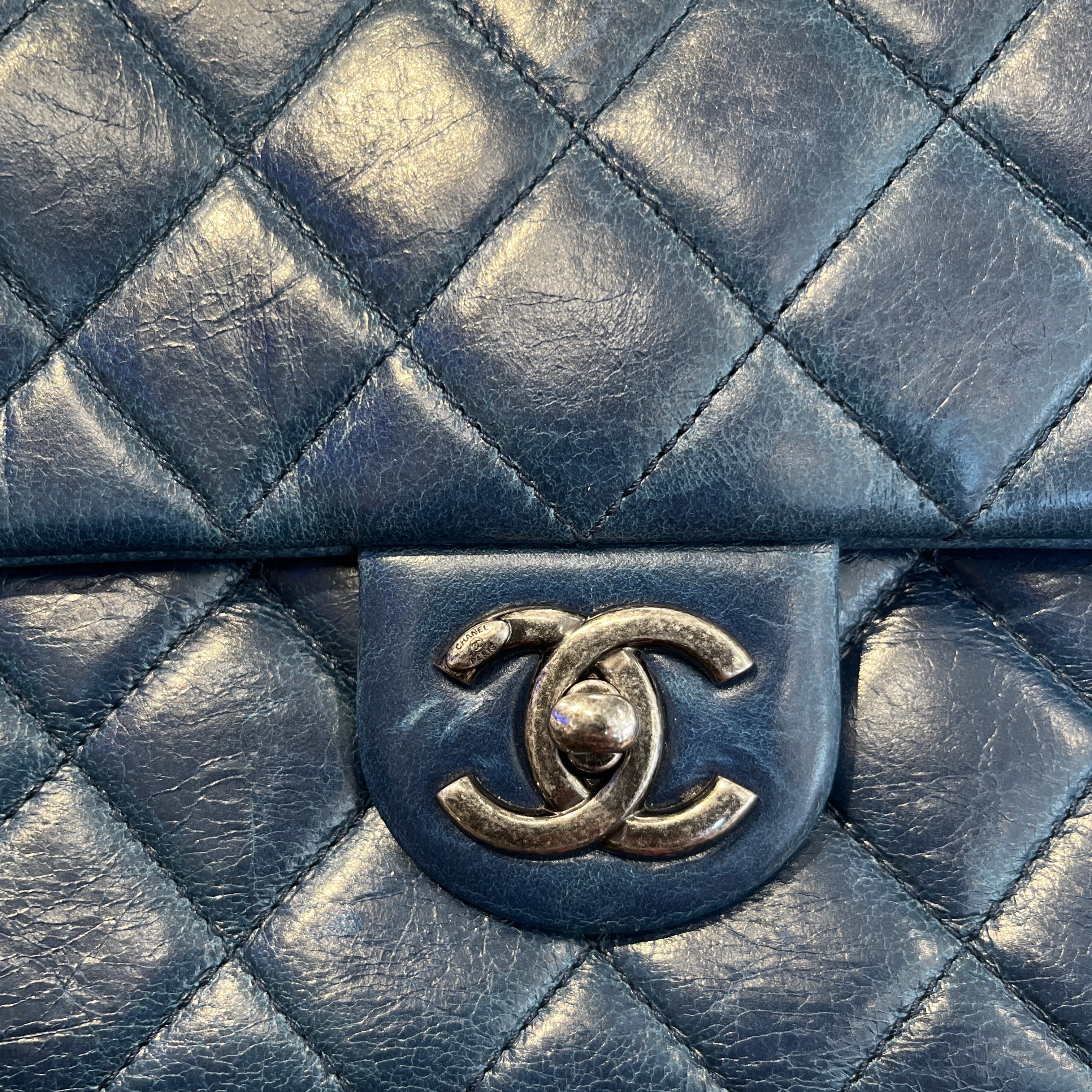 CHANEL/Bag/Leather/BLU/DUO COLOR FLAP view 3