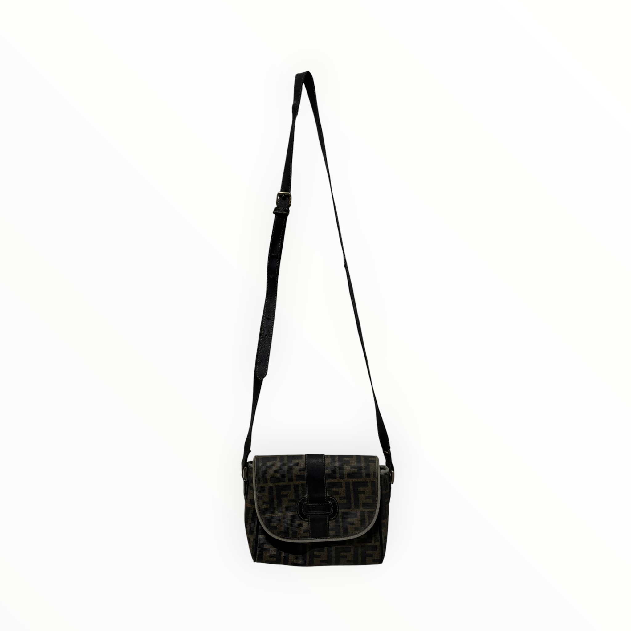 FENDI/Cross Body Bag/Leather/BRW/ZUCCA MINI MESSENGER view 1