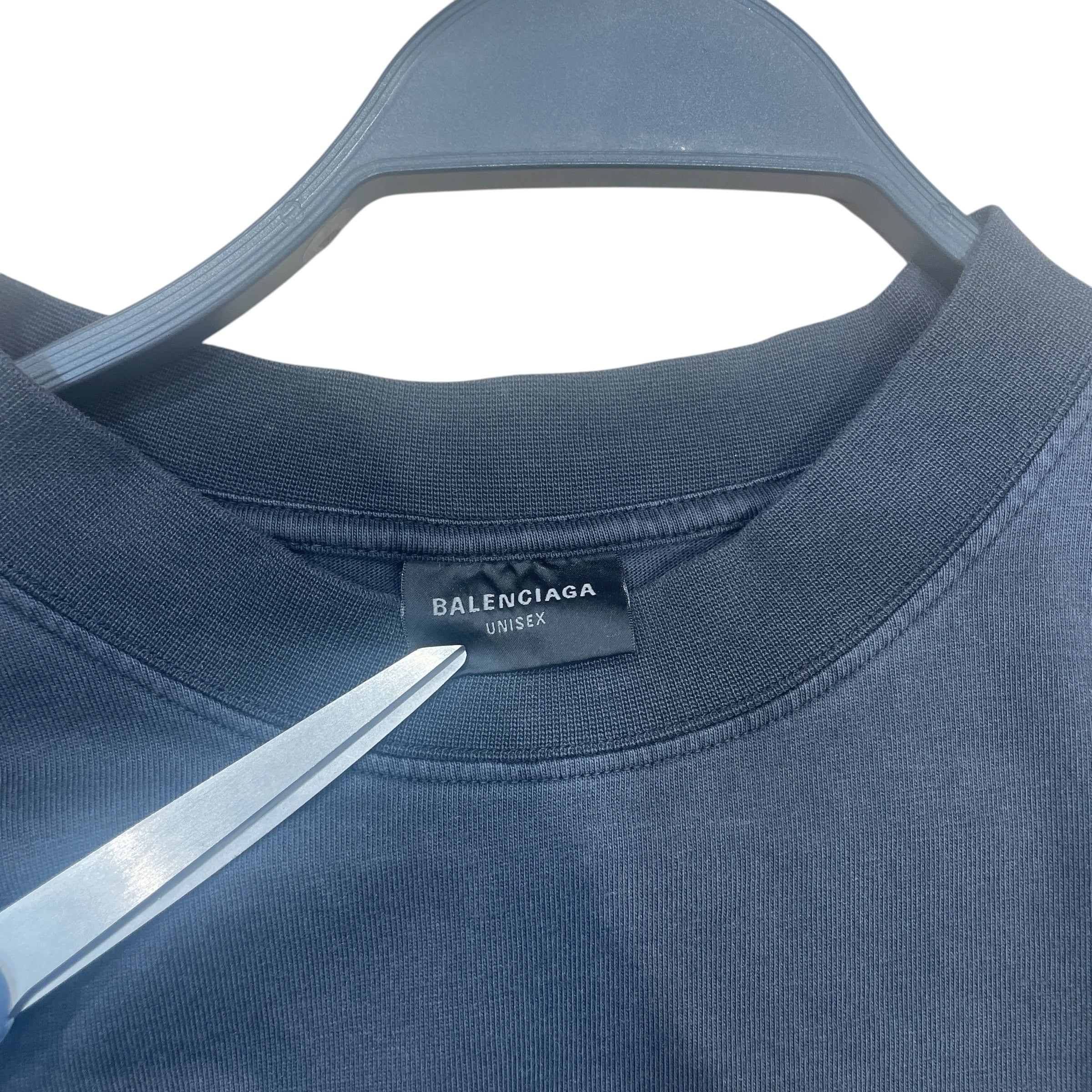 BALENCIAGA/T-Shirt/L/Cotton/BLK/Graphic/'Metal' Logo Graphic T-shirt view 3