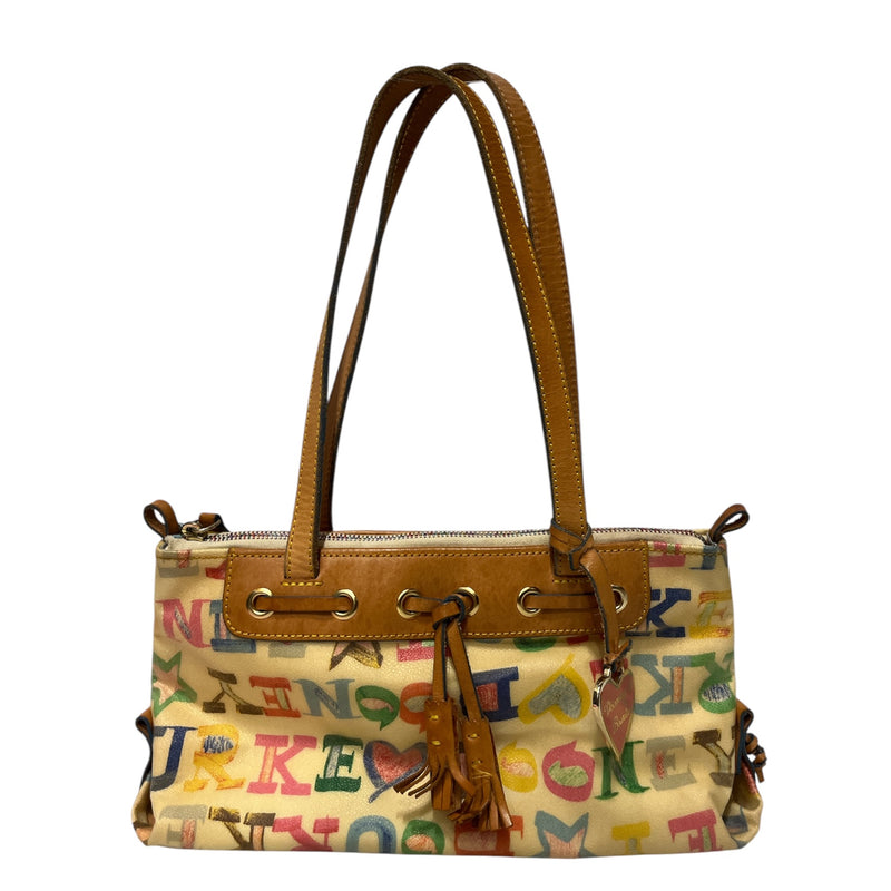 Dooney & Bourke/Hand Bag/OS/All Over Print/Leather/CRM/Marker Skecth All Over Logo
