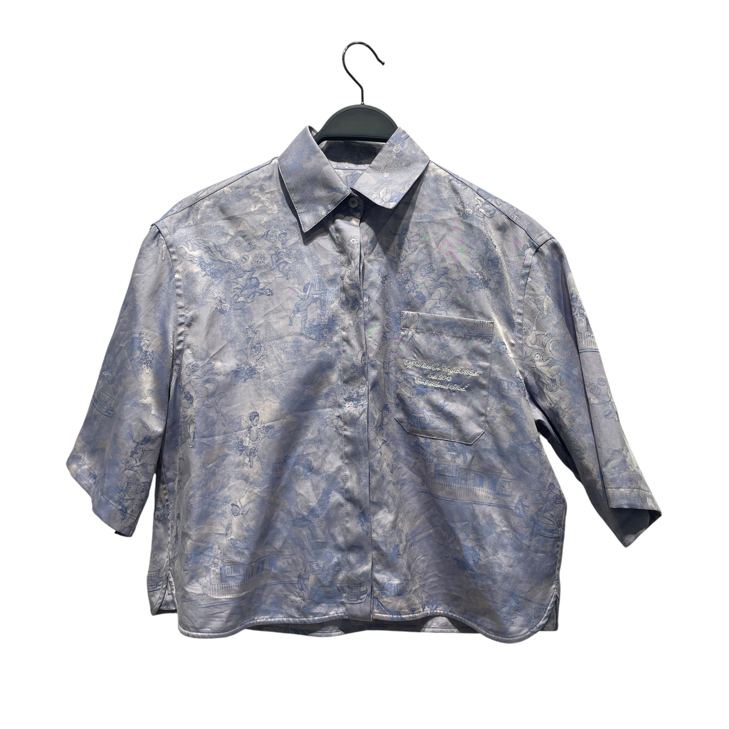 OFF-WHITE/SS Blouse/40/All Over Print/Polyester/PPL/ view 1
