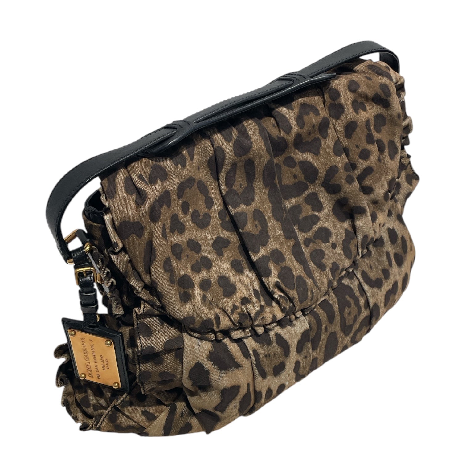 DOLCE&GABBANA/Hand Bag/Leopard/Cotton/BRW/LEOPARD FOLD OVER BAG view 6