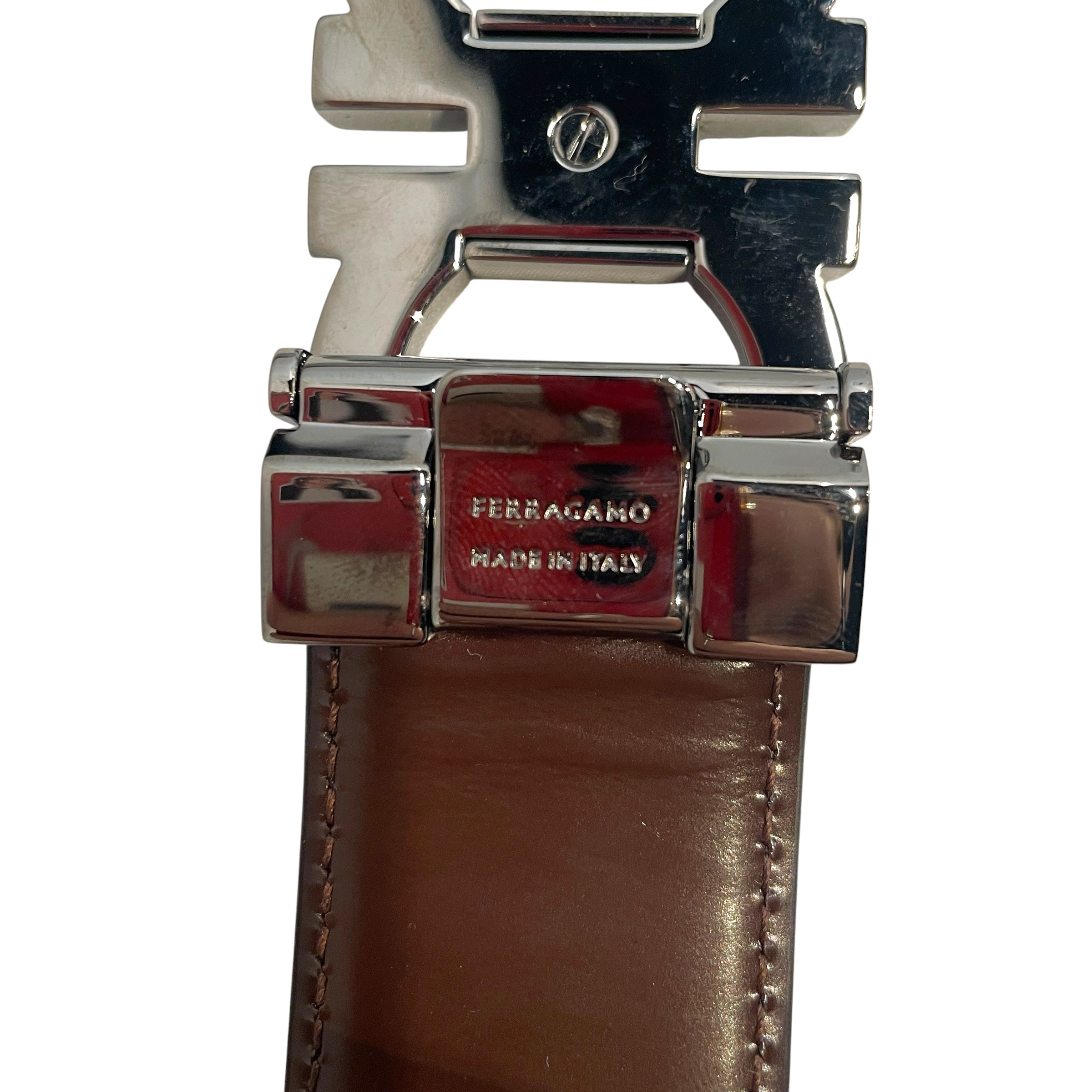 Salvatore Ferragamo/Belt/Leather/BLK/smooth shiny leather view 3