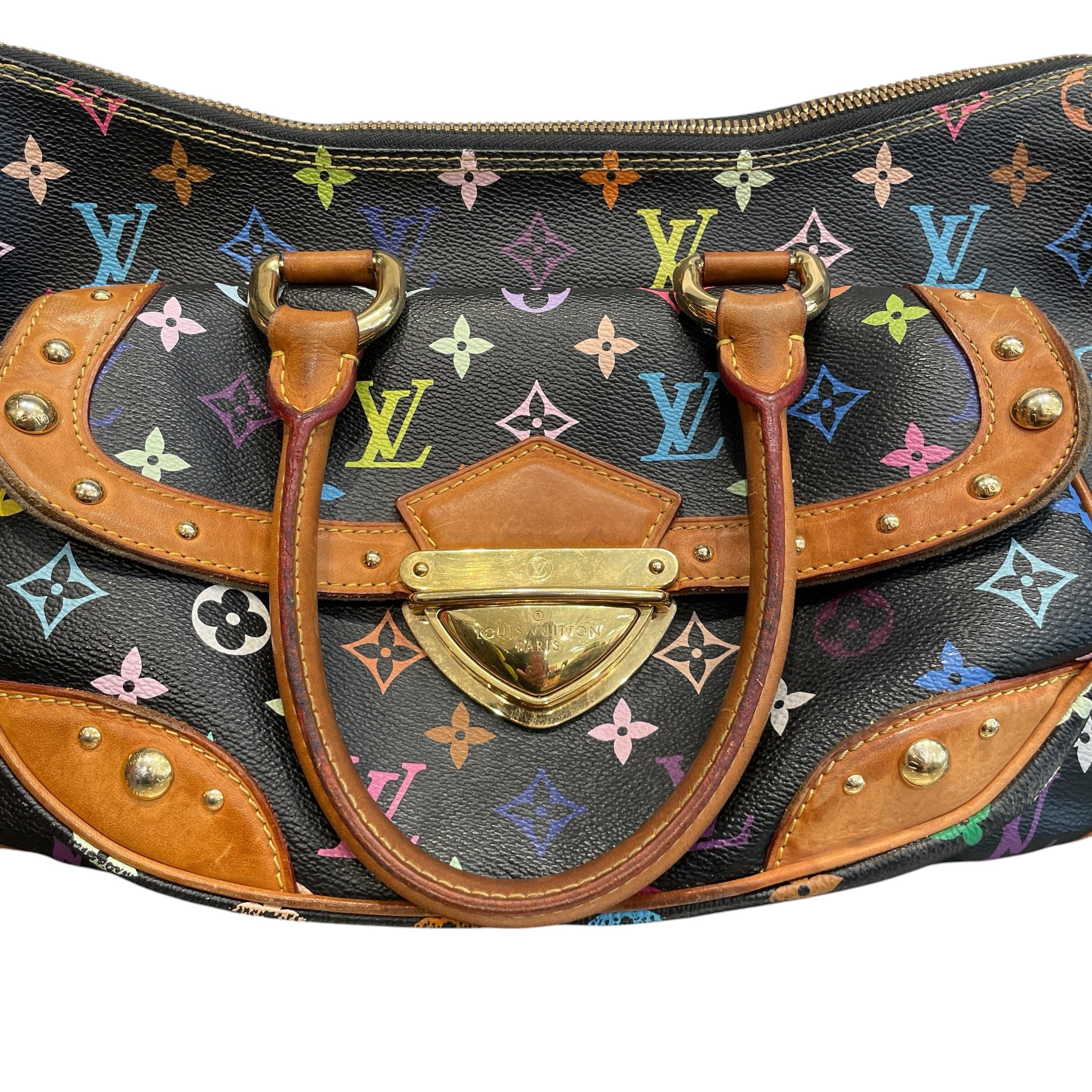 LOUIS VUITTON/Hand Bag/Monogram/Leather/BLK/MULTICOLORE RITA view 4